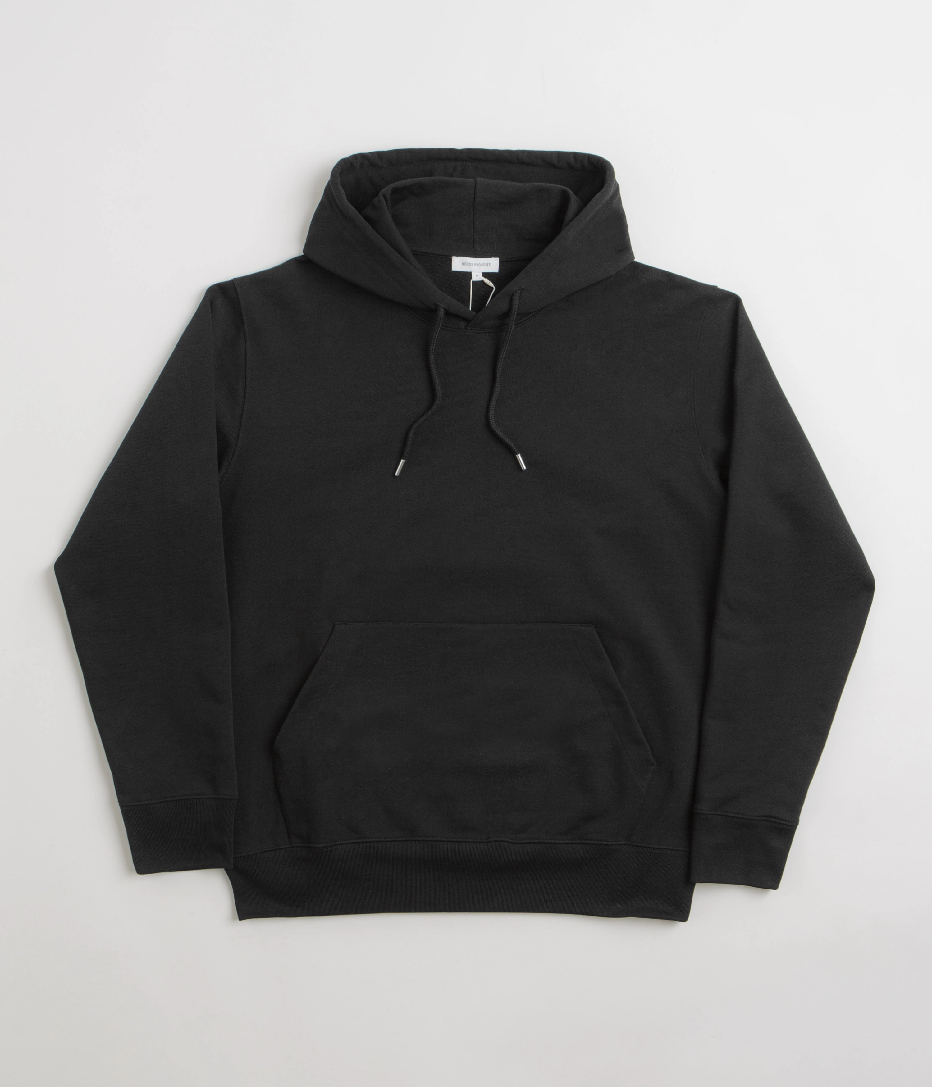 Kangaroo like Satin Finish Norse Projects Standard Hoodie - Black
