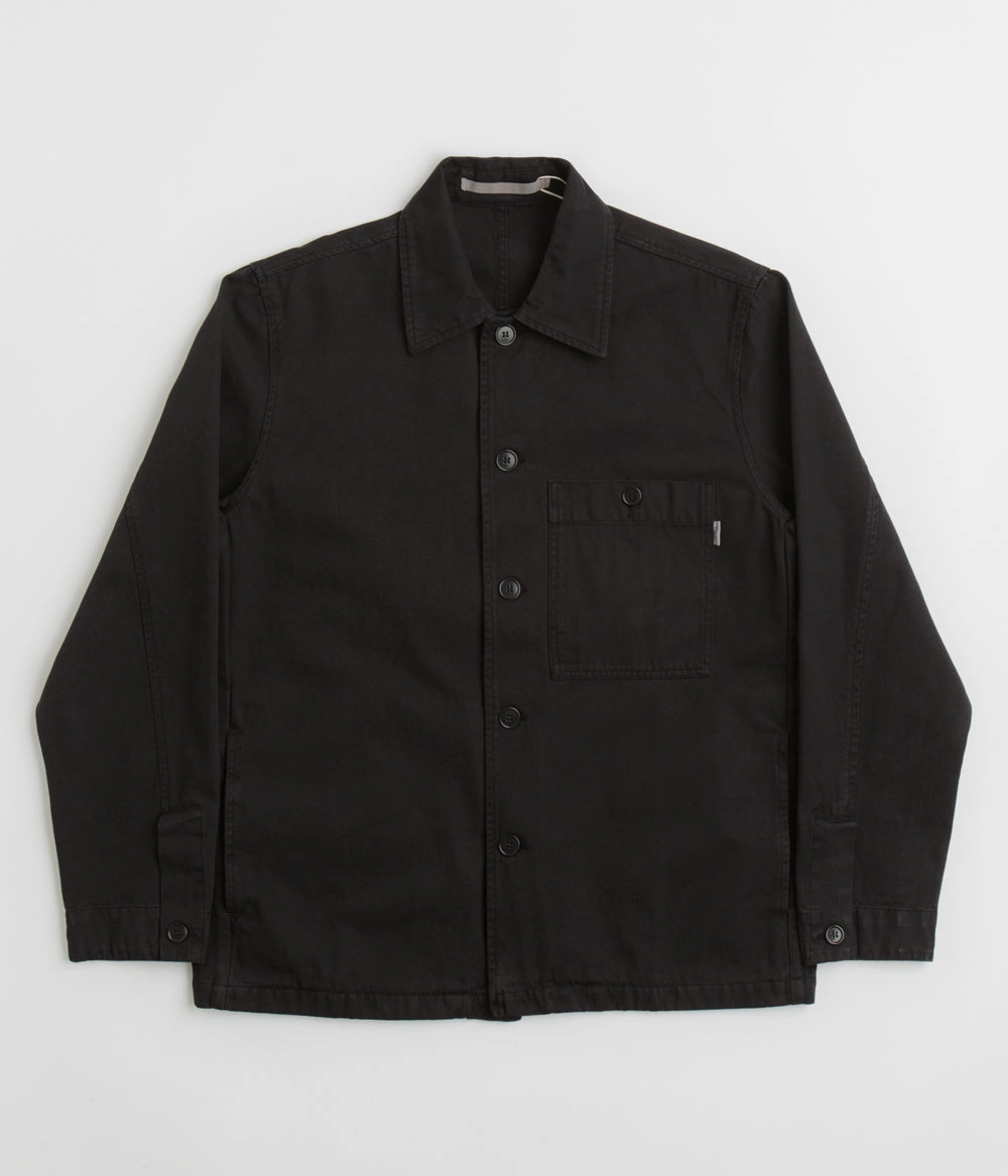 Flexible Hem Norse Projects Standard Twill Overshirt - Black