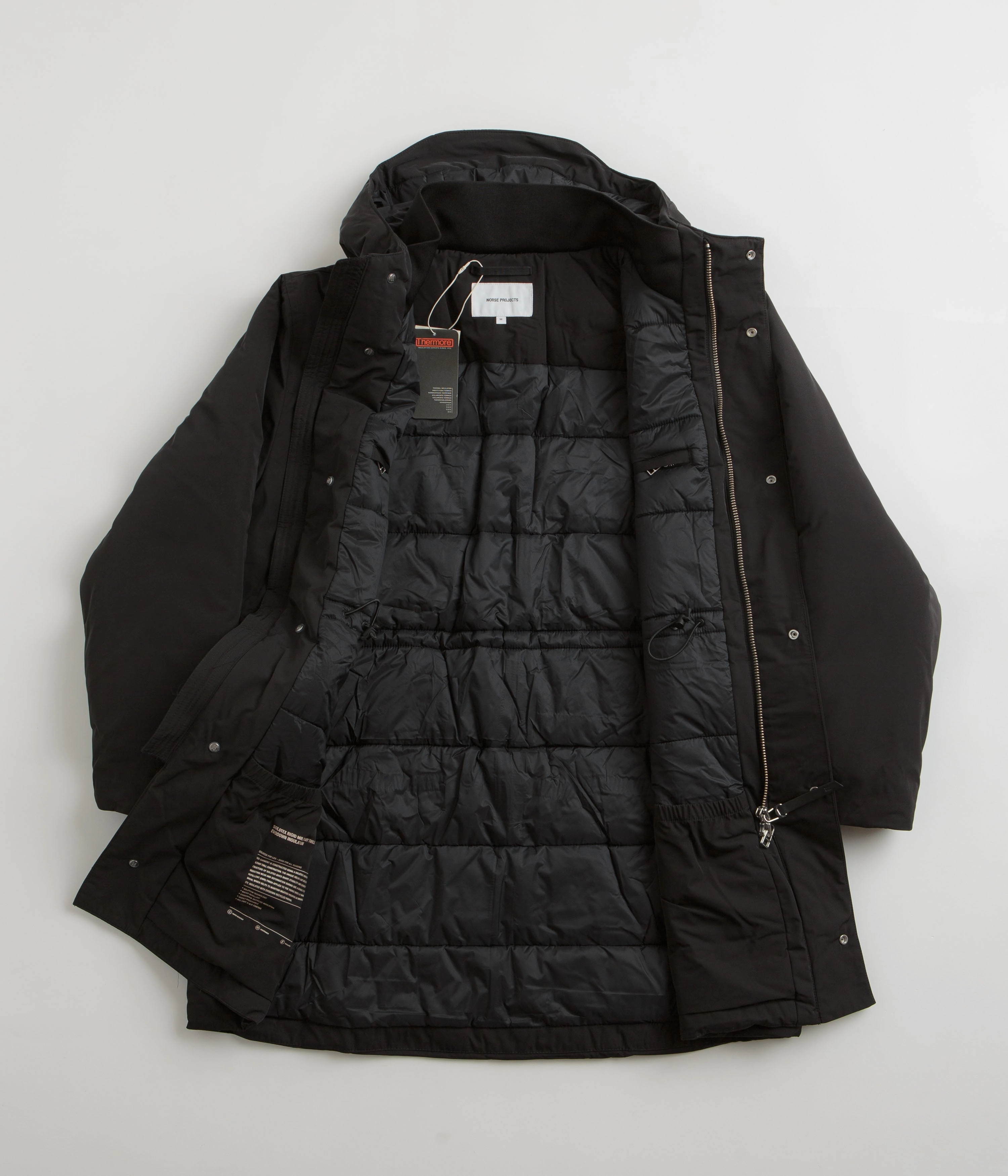 Norse Projects Stavanger Military Nylon Parka - Black Light Layer Flexible Seams