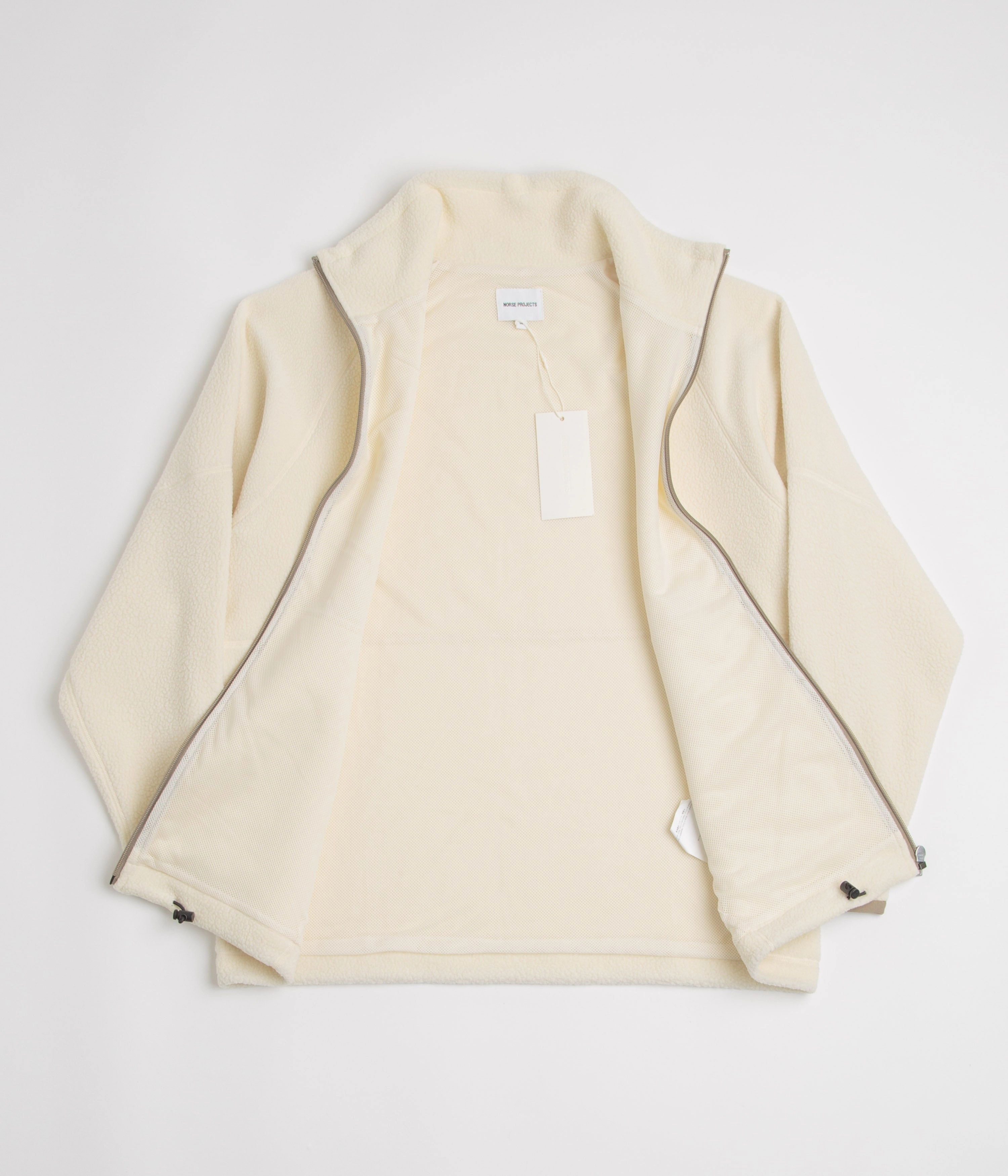 Breathable wear Norse Projects Tycho Pile Fleece Full Zip Jacket - Ecru