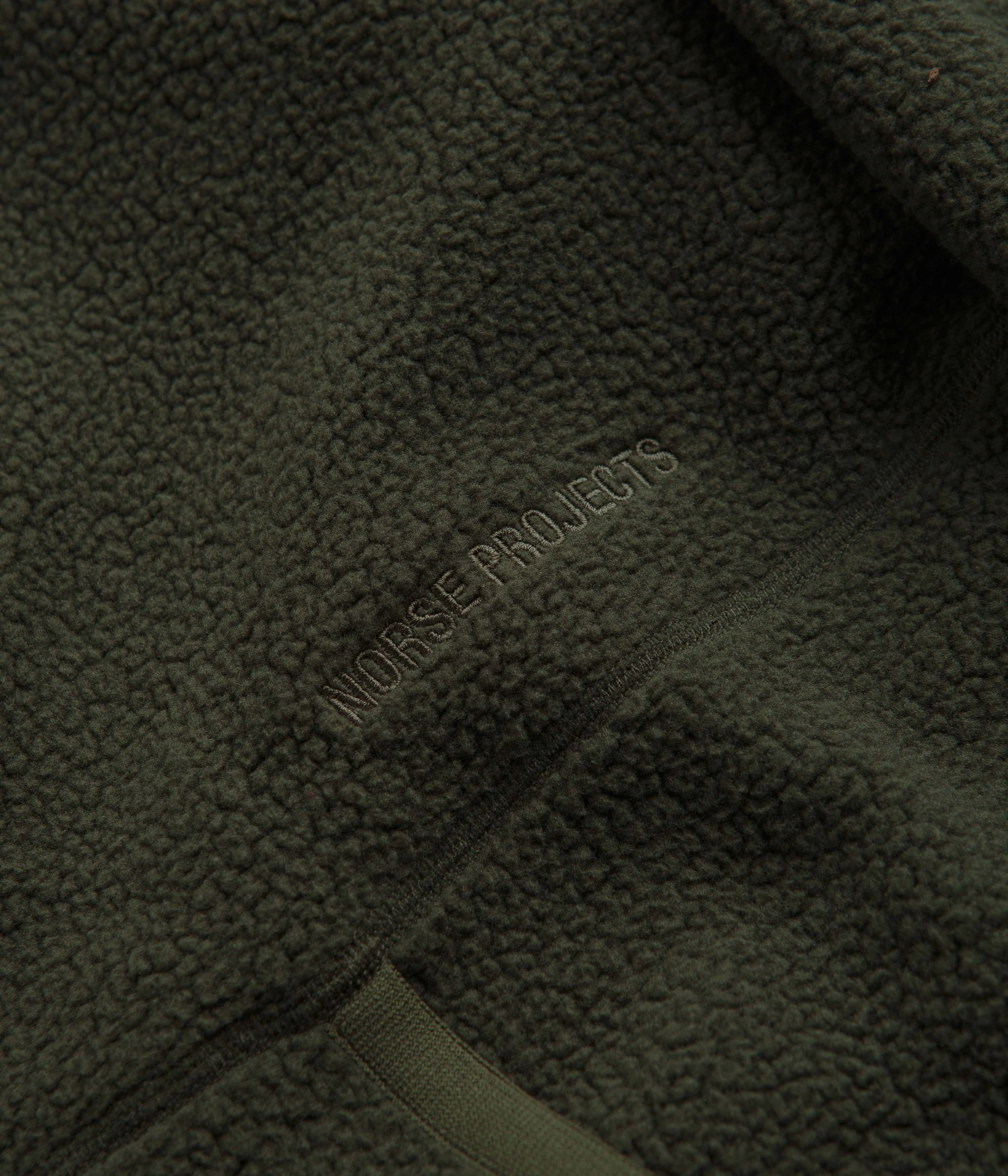 Crush Norse Projects Tycho Pile Fleece Full Zip Jacket - Ivy Green