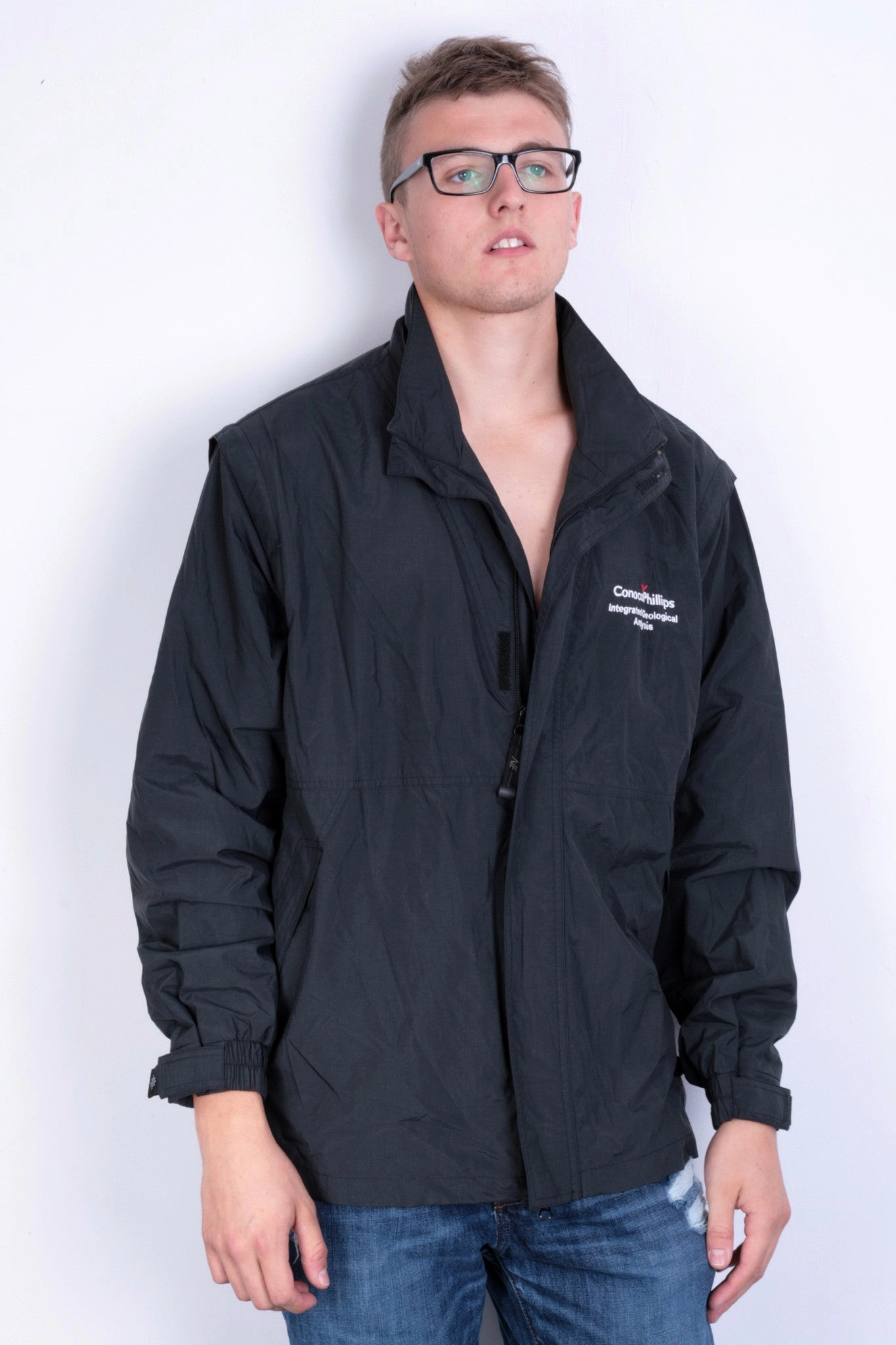 Formula North End Mens L Jacket Full Zipper Black Waterproof