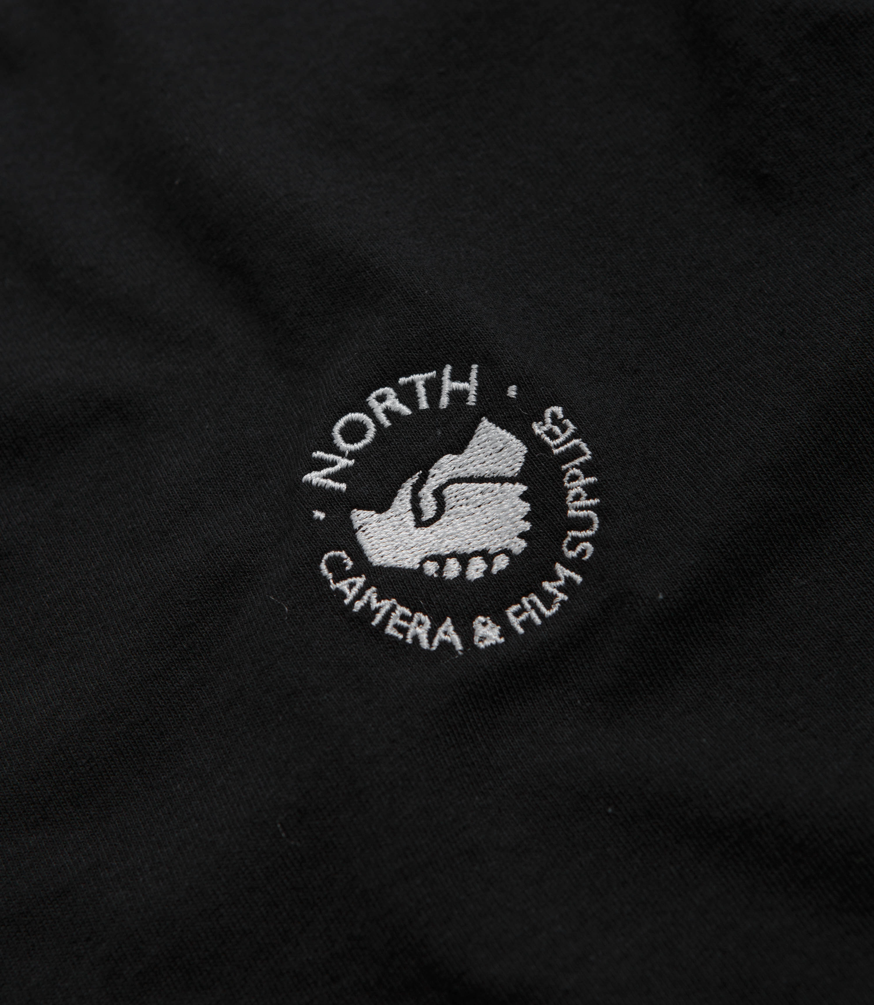 North Supplies Logo T-Shirt - Black / White Flexible Cuff Design