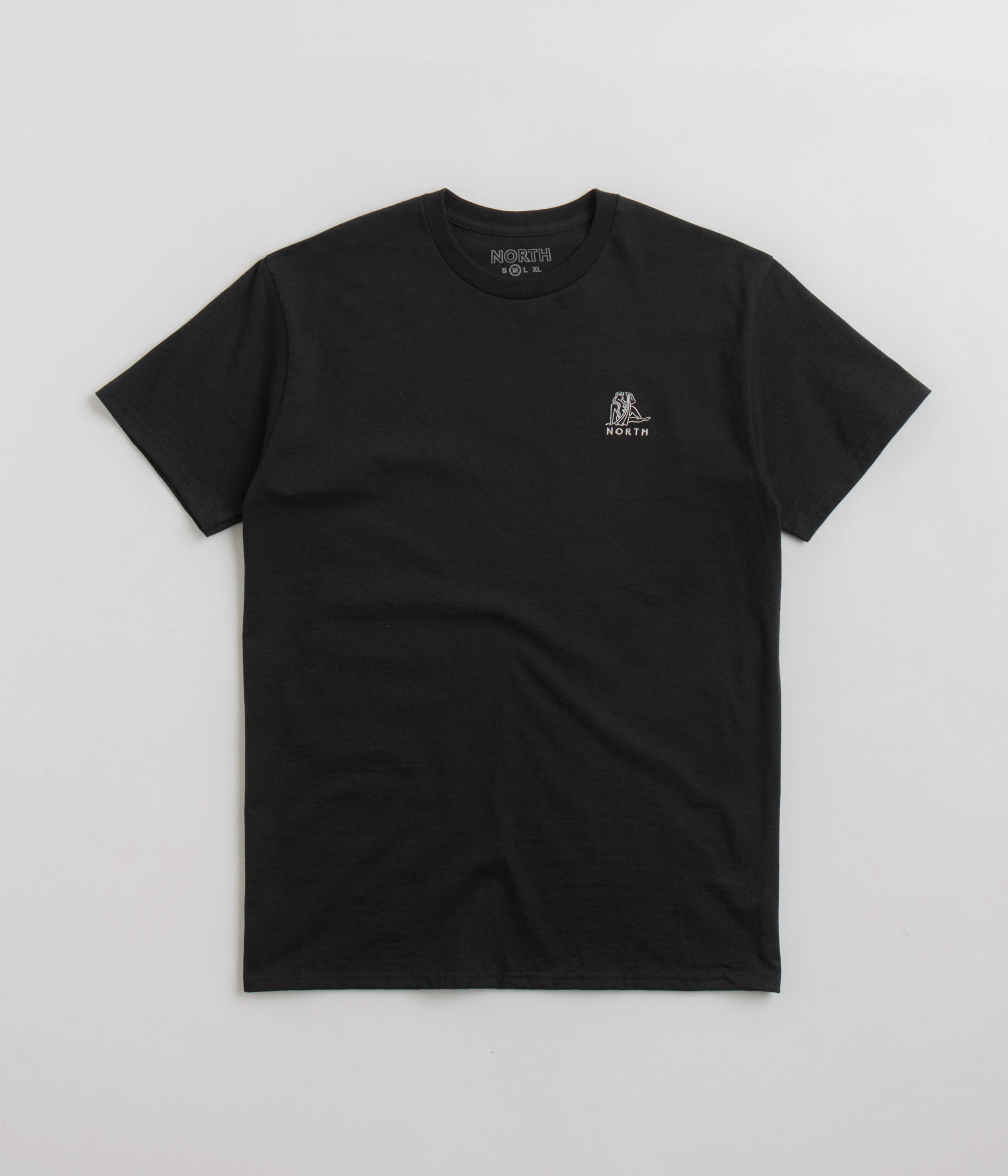 Drop Shoulder Cut Versatile Wardrobe Piece North Zodiac Logo T-Shirt - Black / White