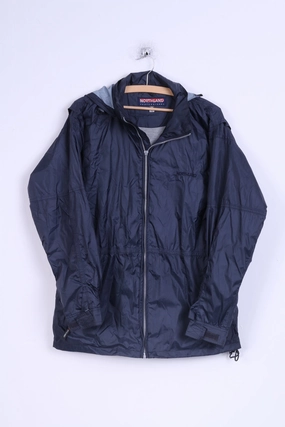Skate train journey Northland Mens 176 M Jacket Navy Nylon Rainproof Hooded Zip Up Top