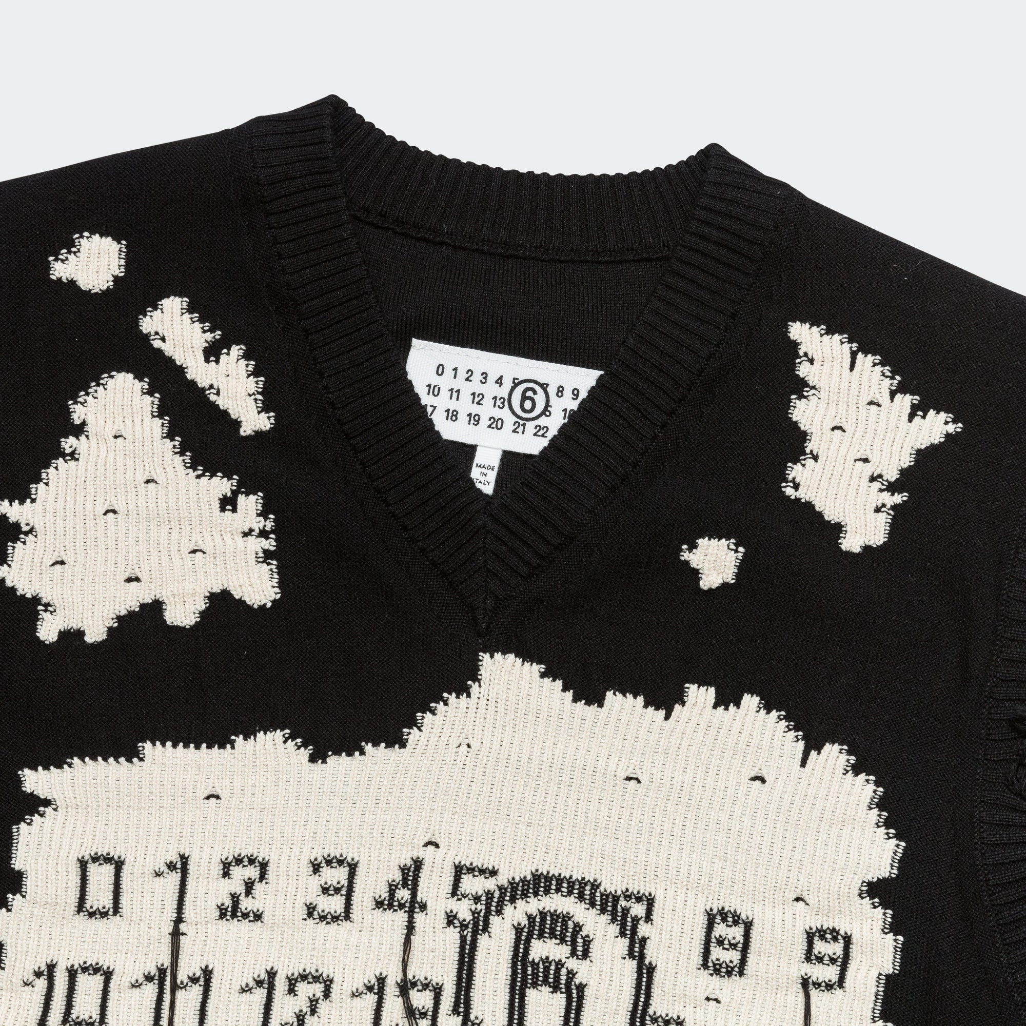 anti slip grip Soft Texture Numbers Graphic Gilet - Black