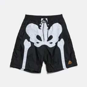 Nylon BONE Swim Trunks - Black Flexible Stretch Waist