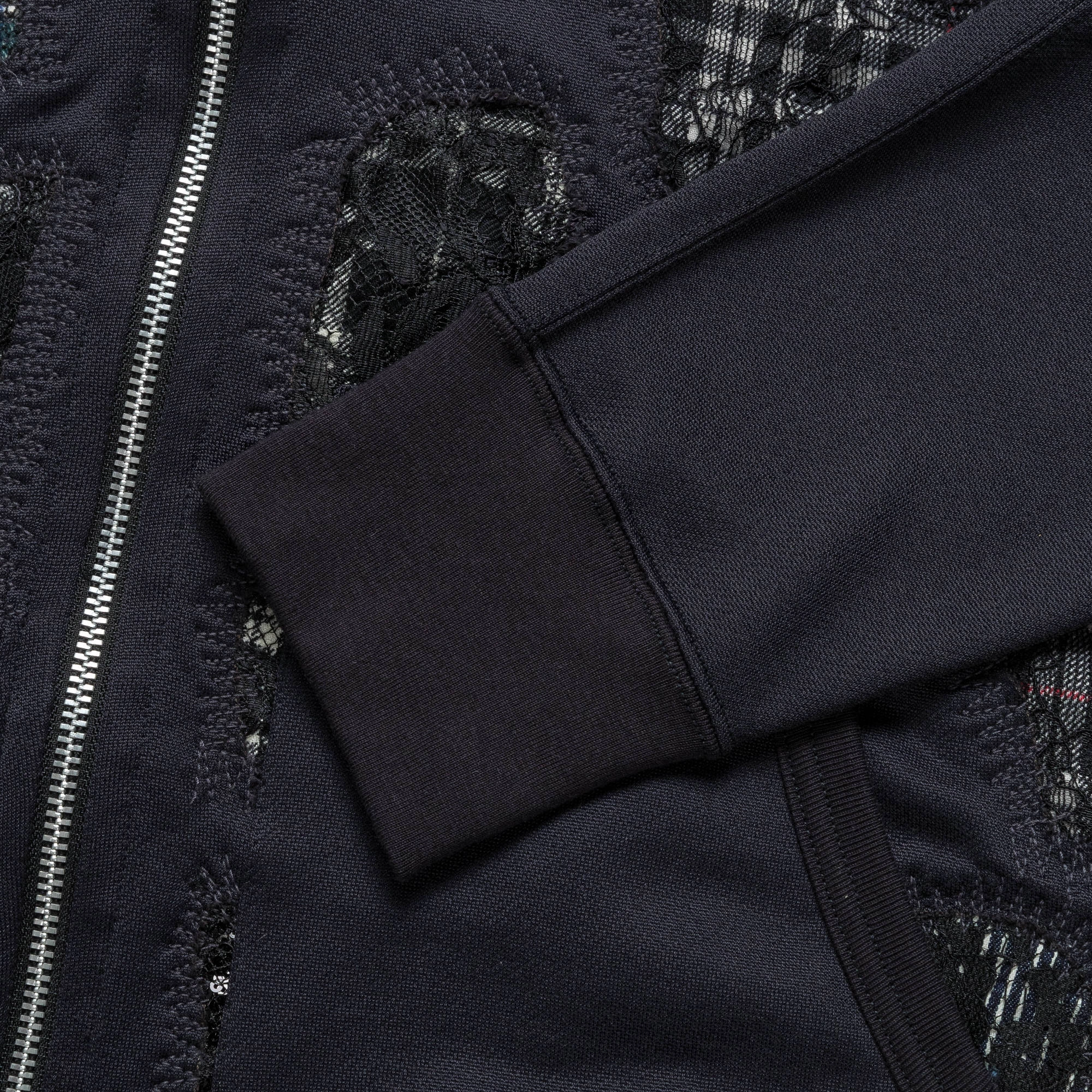 HighVisibility Trims Nylon Cotton French Terry x Multi Fabrics Patchwork Jacket - Grey/Mix