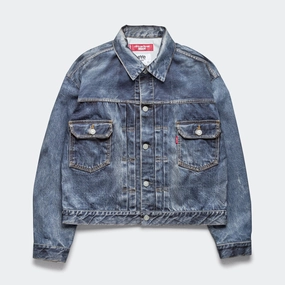 Stylish Daily Fit Functional Layer Piece Nylon Twill Inkjet Print Jacket x Levi's - Indigo
