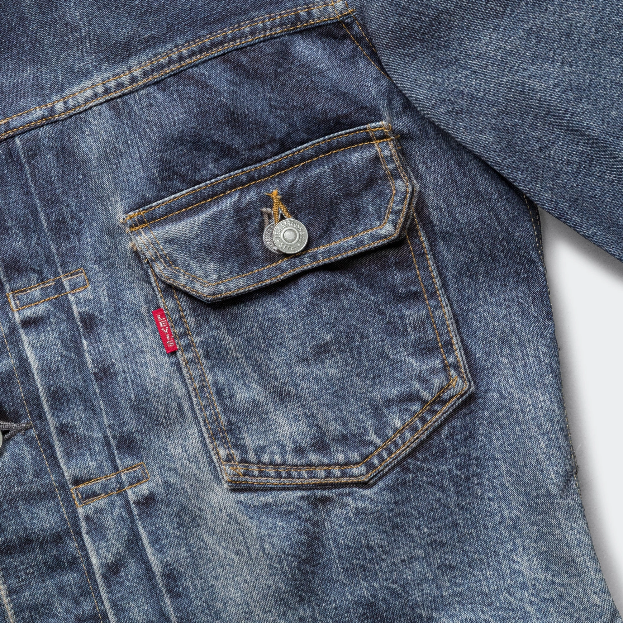 Fringe Detail Wrinkle resistant fabric Nylon Twill Inkjet Print Jacket x Levi's - Indigo