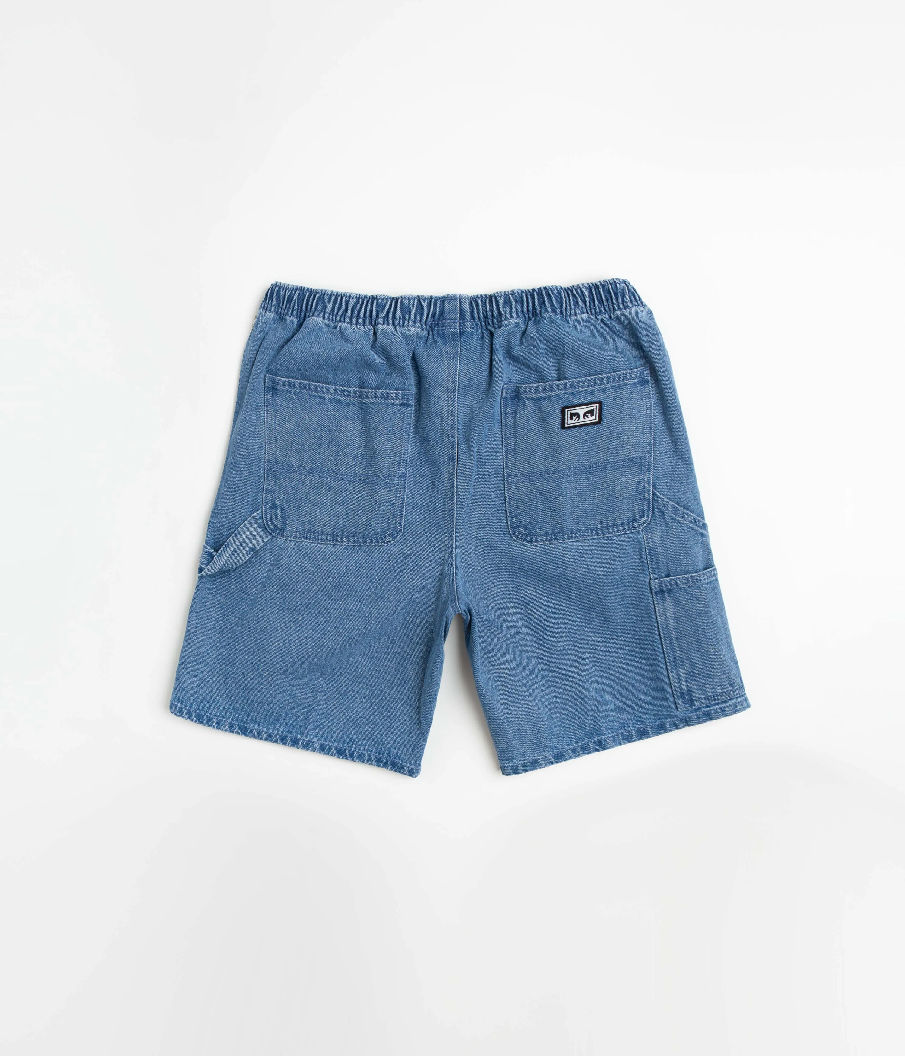 Simple Mood Obey Easy Denim Carpenter Shorts - Light Indigo