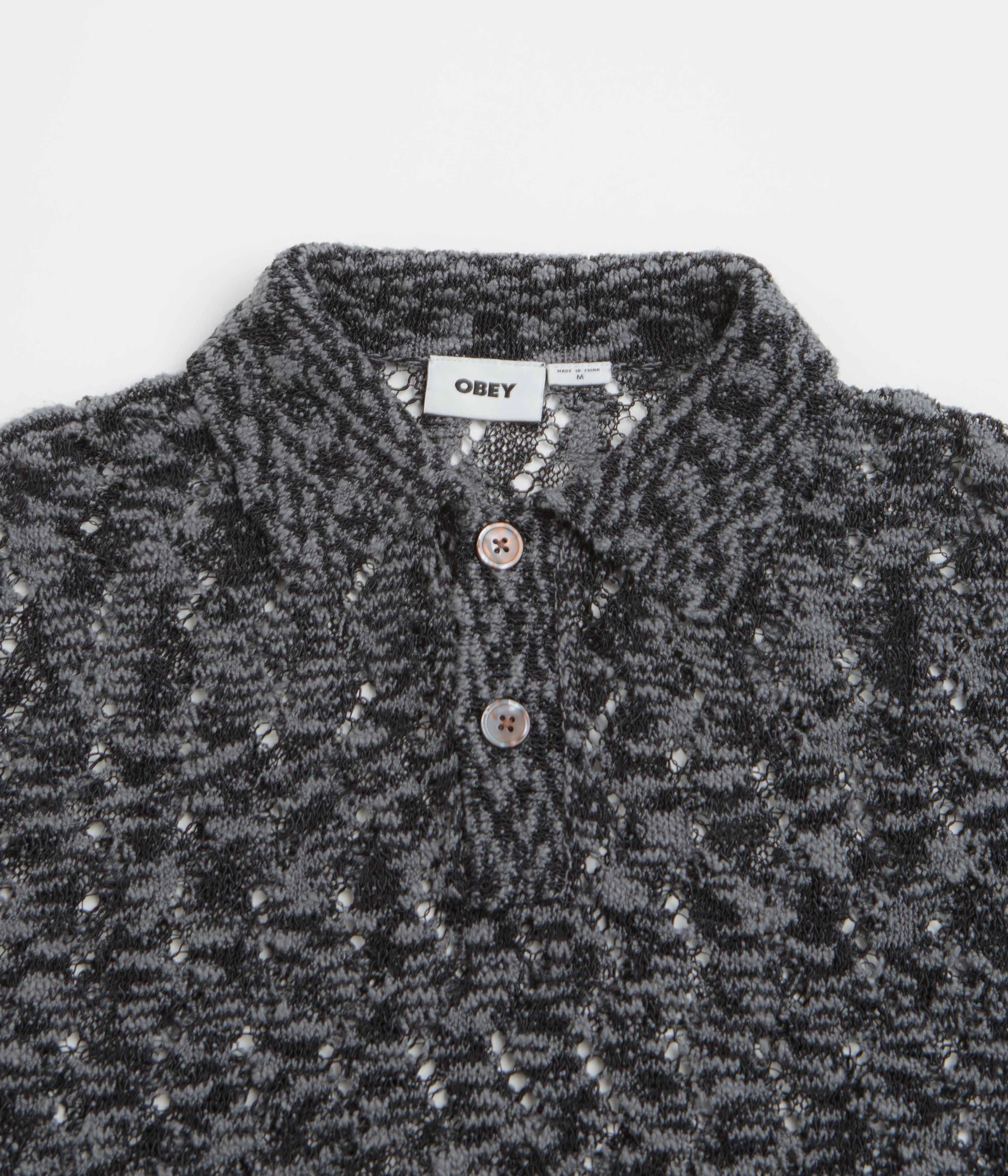 Urban Active Obey Andre Polo Short Sleeve Sweatshirt - Black