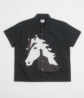 Geometric Design Obey Beau Short Sleeve Shirt - Black Multi