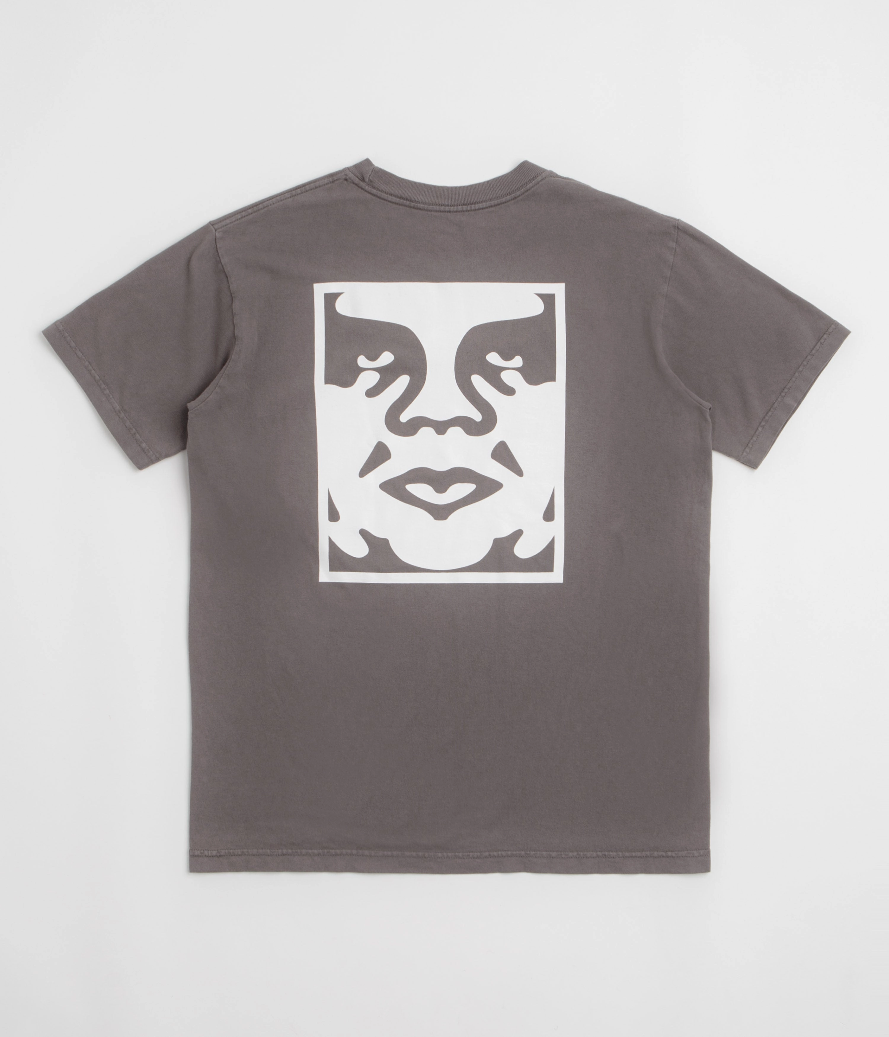 Minimal Comfort Obey Bold Icon Face T-Shirt - Pigment Dusty Black
