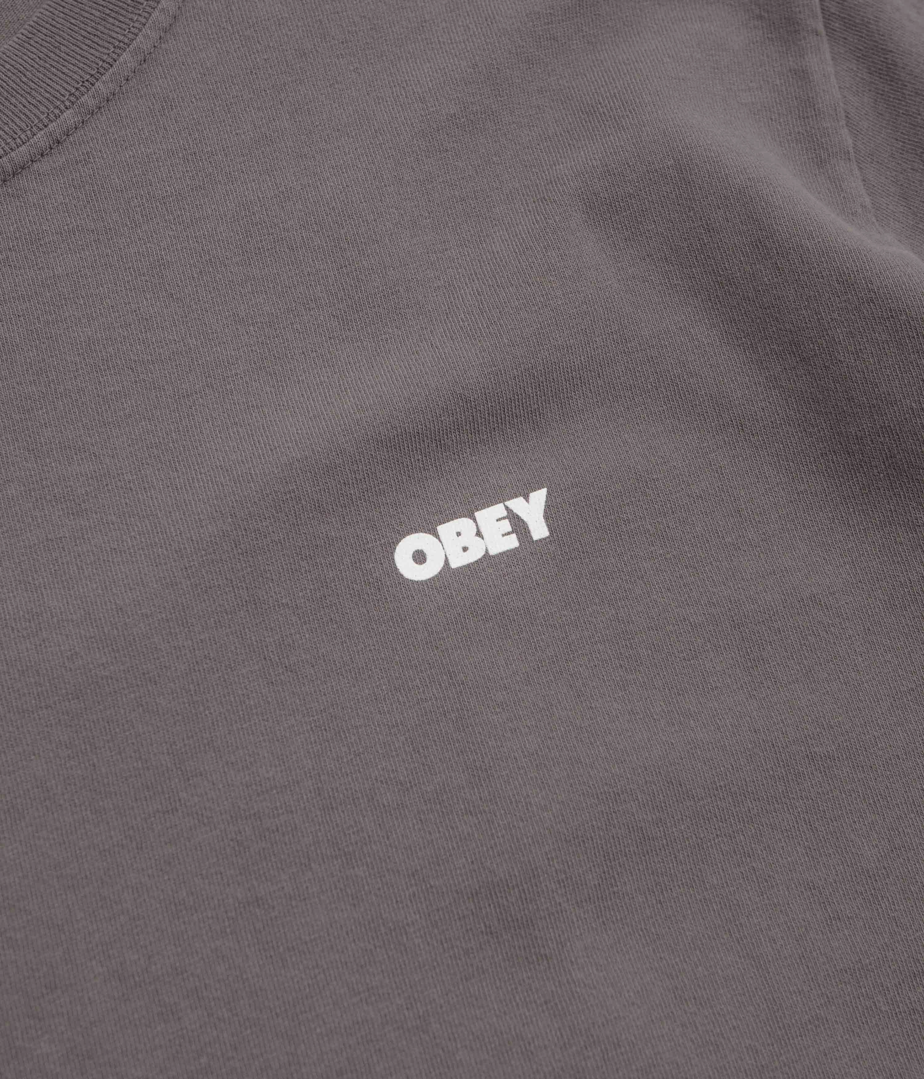 Obey Bold Icon Face T-Shirt - Pigment Dusty Black Lightweight Style windproof