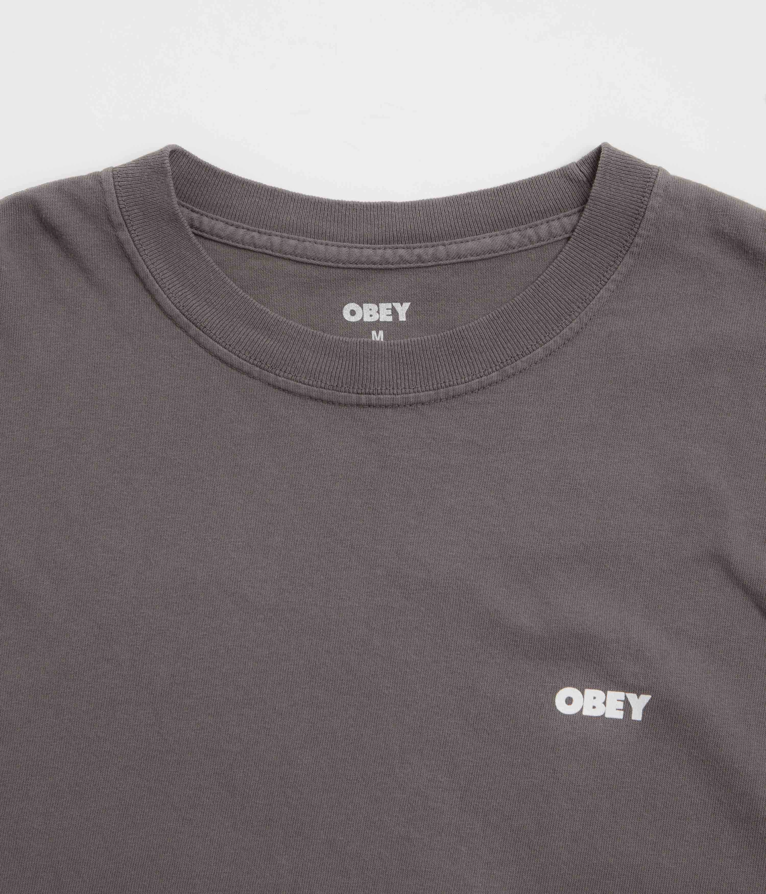 City Smart Obey Bold Icon Face T-Shirt - Pigment Dusty Black
