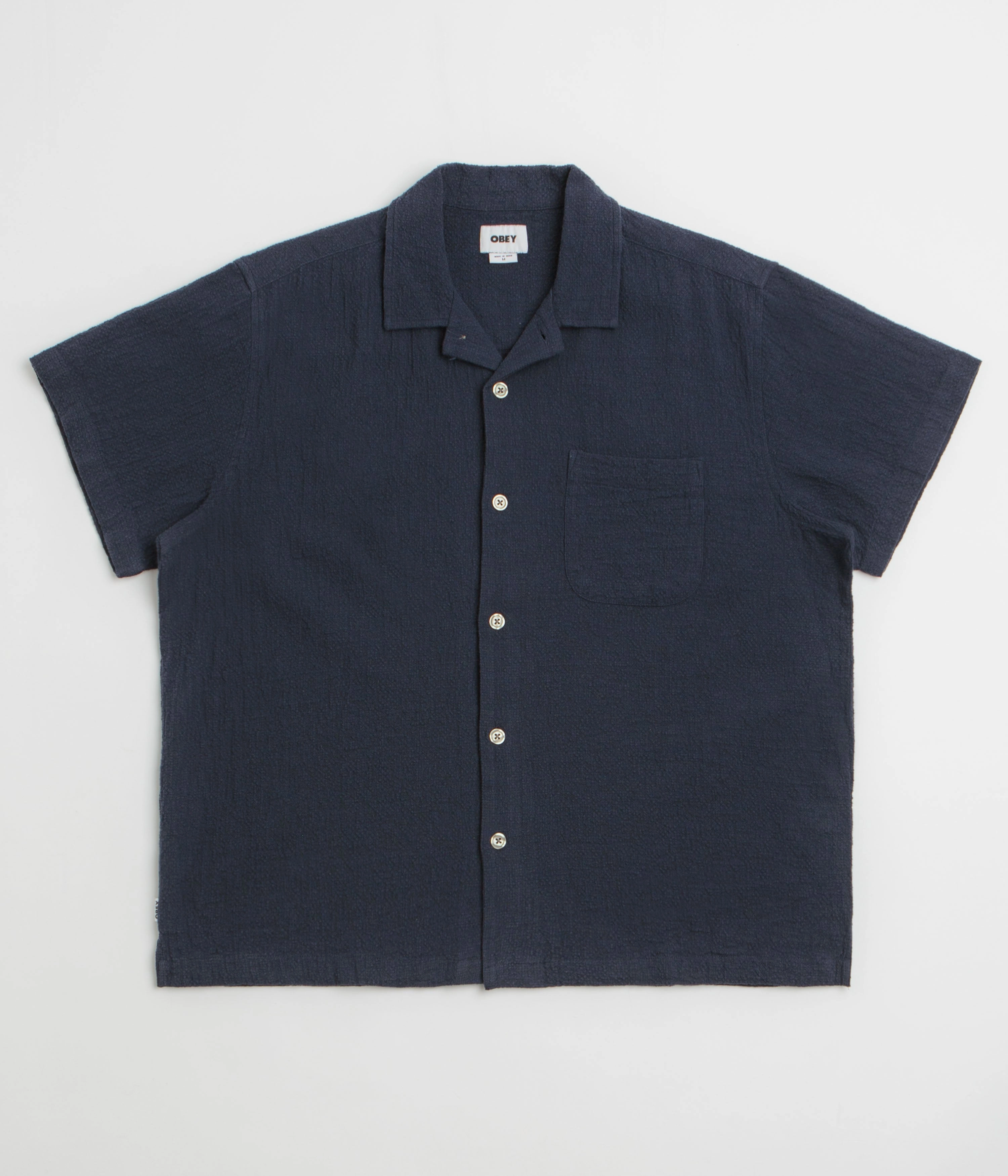 Elegant Finish Obey Curtis Short Sleeve Shirt - Navy