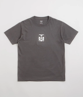 High Density Knit Obey Icon Face T-Shirt - Pigment Dusty Black