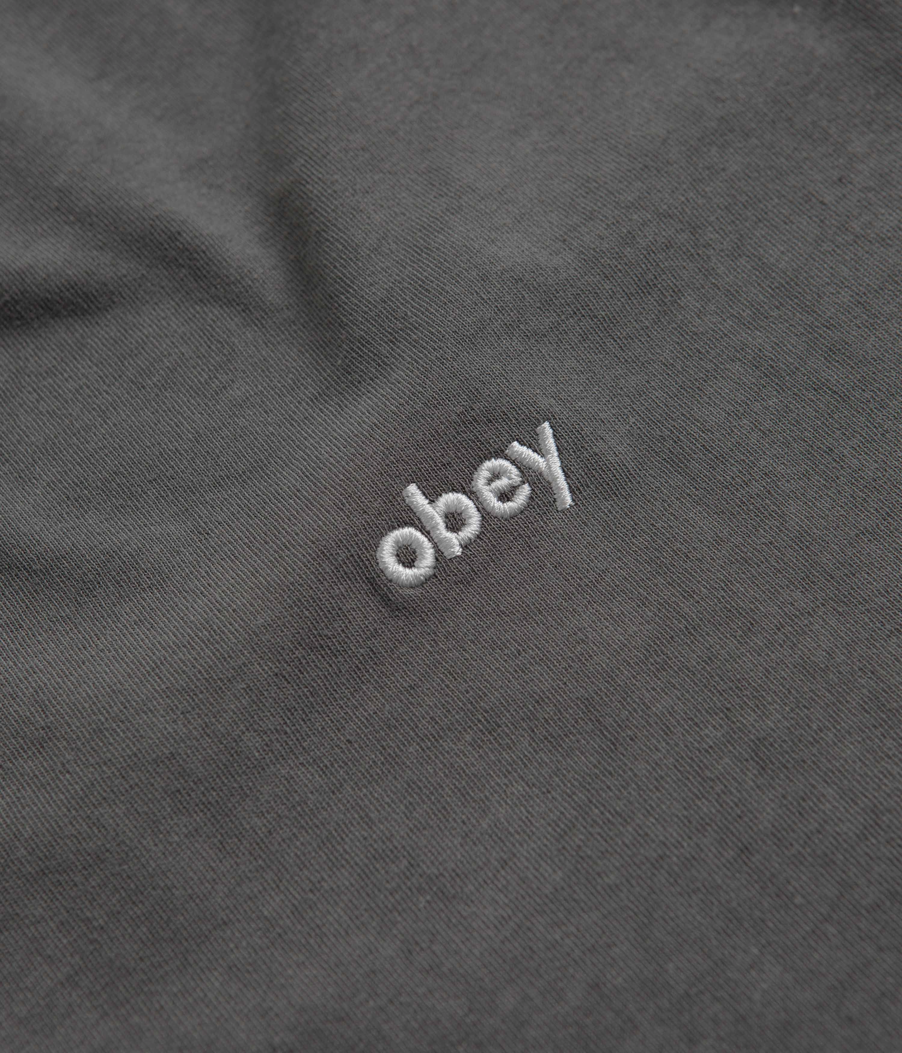 Obey Lowercase Pigment T-Shirt - Digital Black sale season