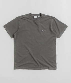 Obey Lowercase Pigment T-Shirt - Digital Black EcoConscious Processing Bold Comfort