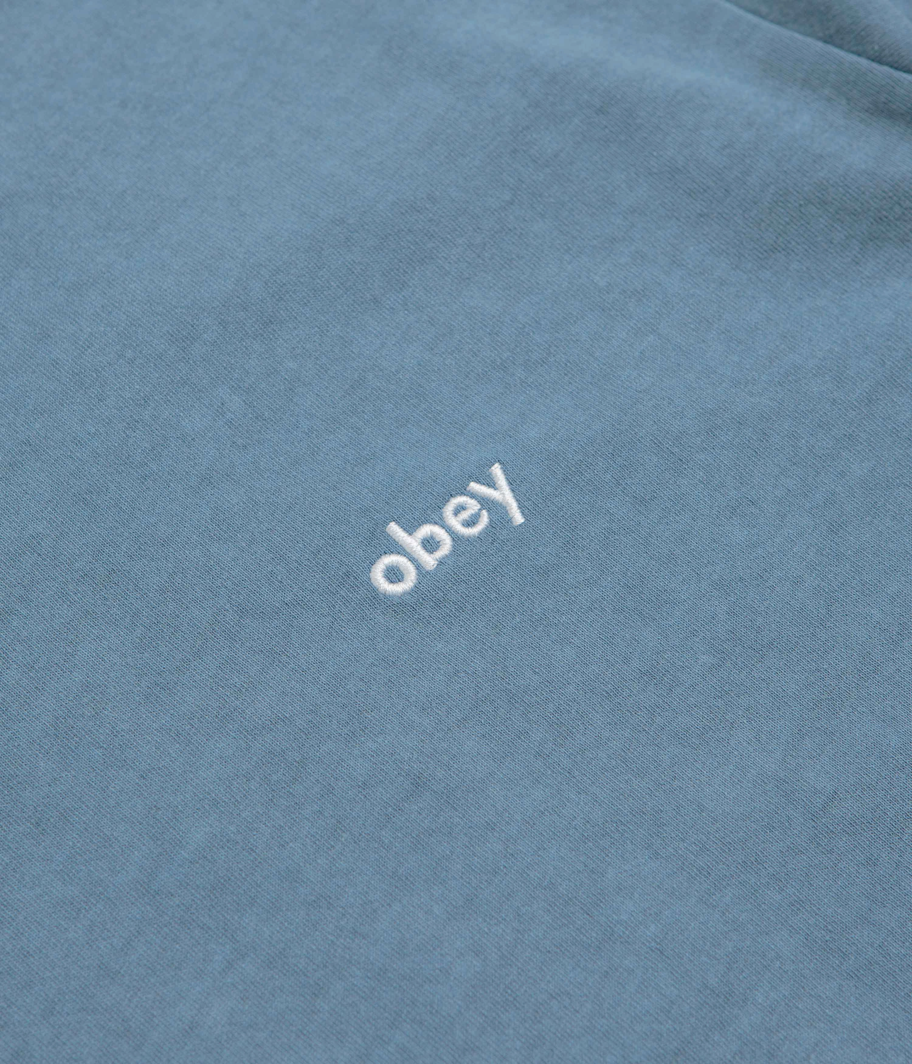 Light Fashion Obey Lowercase Pigment T-Shirt - Pigment Coronet Blue