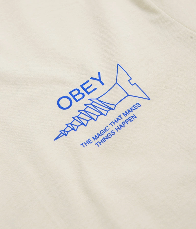 Obey Magic T-Shirt - Cream Layering Comfort MoistureWicking Technology