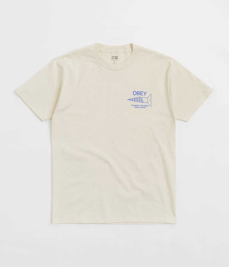 Obey Magic T-Shirt - Cream Washable fabric