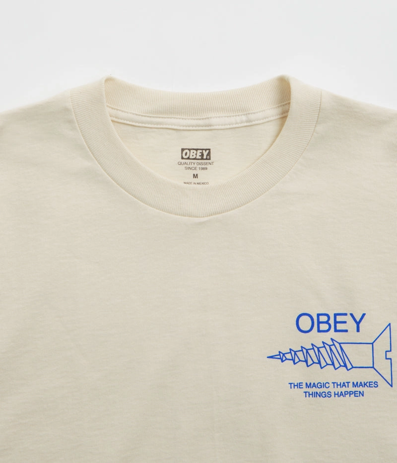 Organic Cotton Blend comfortable option Obey Magic T-Shirt - Cream
