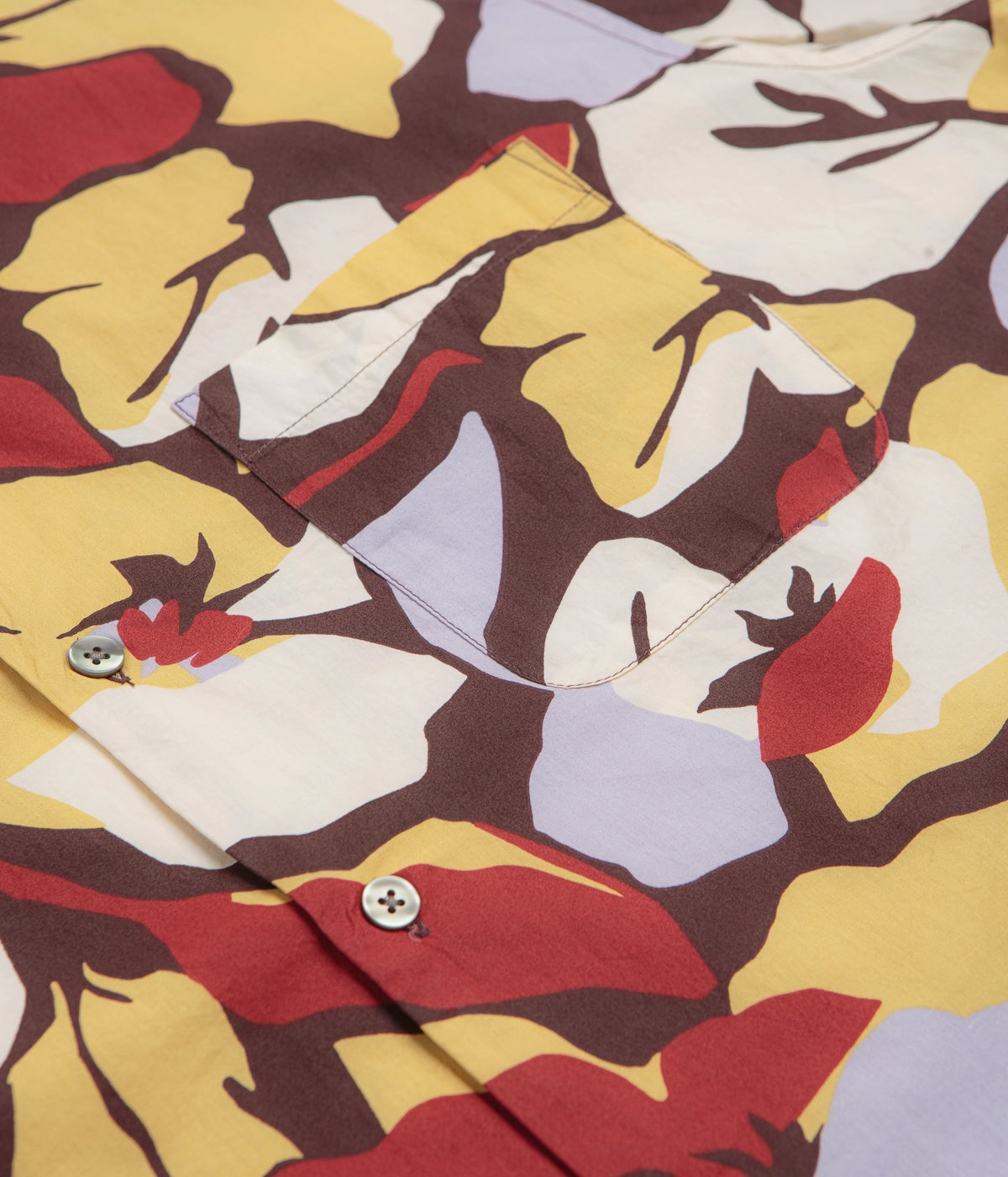 Subtle Details Eco Dye Technique Obey Maxwell Short Sleeve Shirt - Chocolate Multi