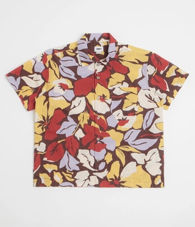 Obey Maxwell Short Sleeve Shirt - Chocolate Multi Cruise Collection