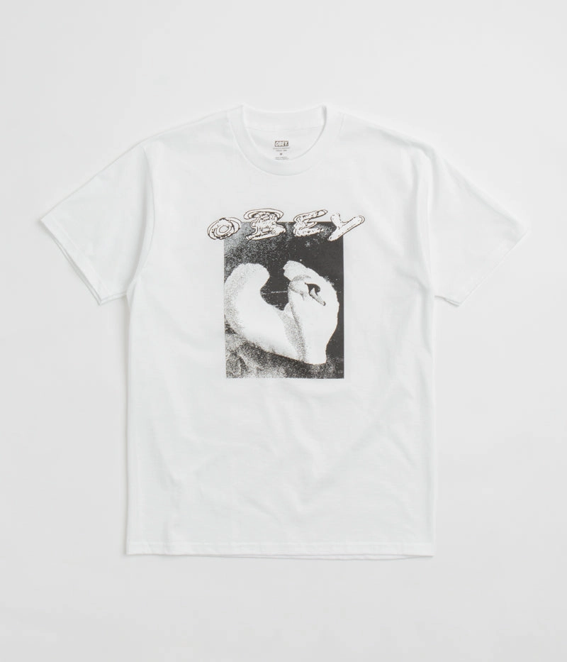 Travel Wear Obey Swan T-Shirt - White
