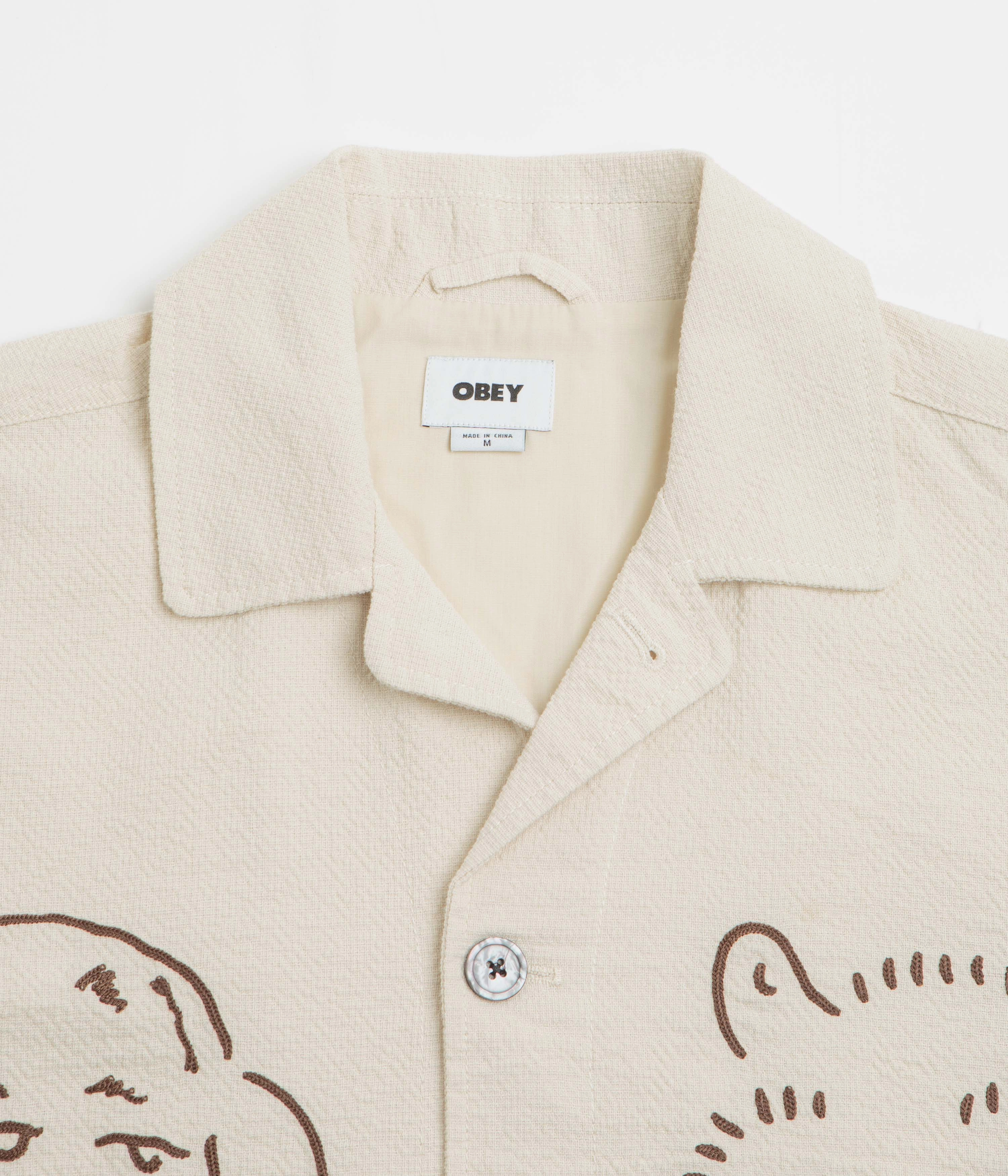 Obey Vesta Shirt Jacket - Egret Shampoo Sleeveless