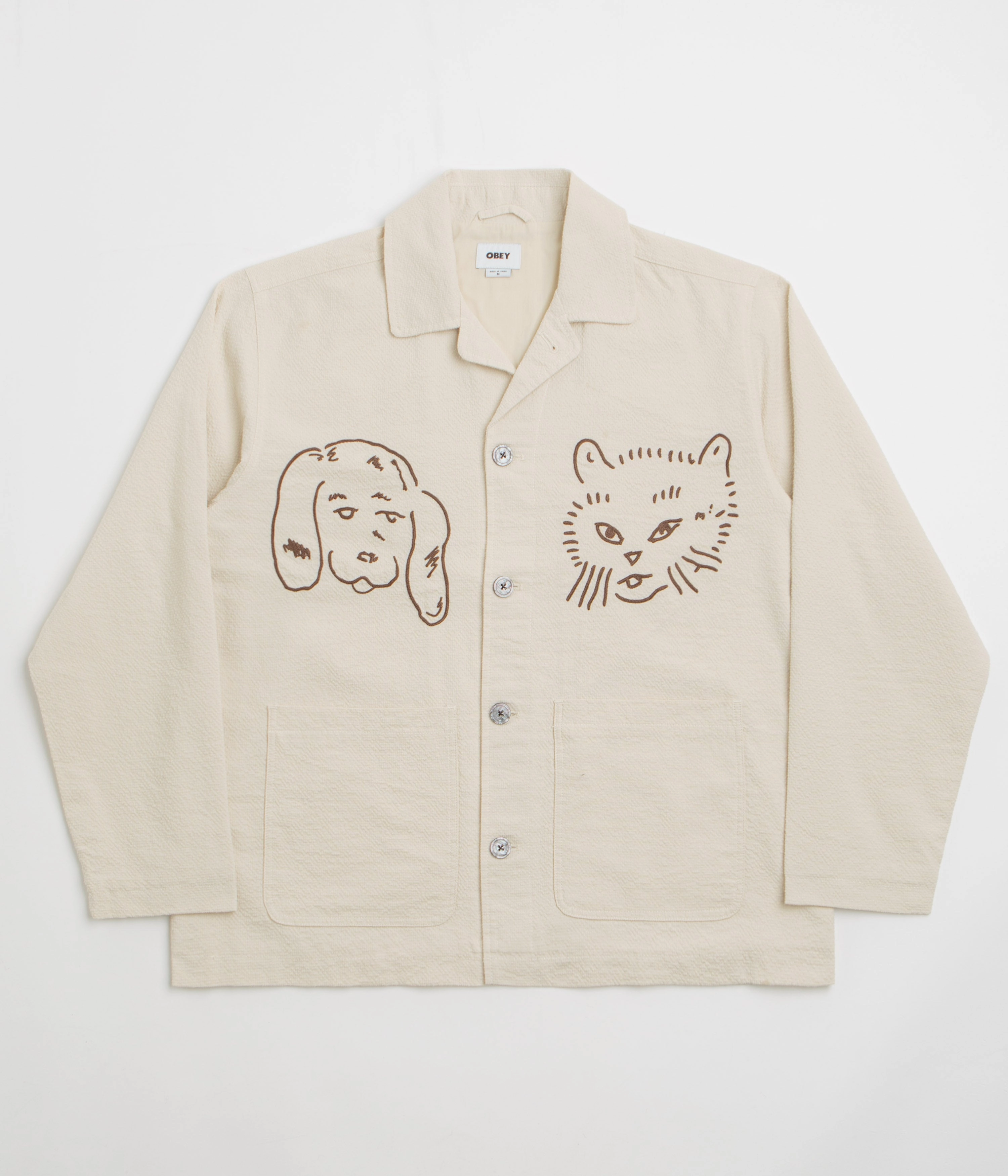 Obey Vesta Shirt Jacket - Egret Trendy Surf