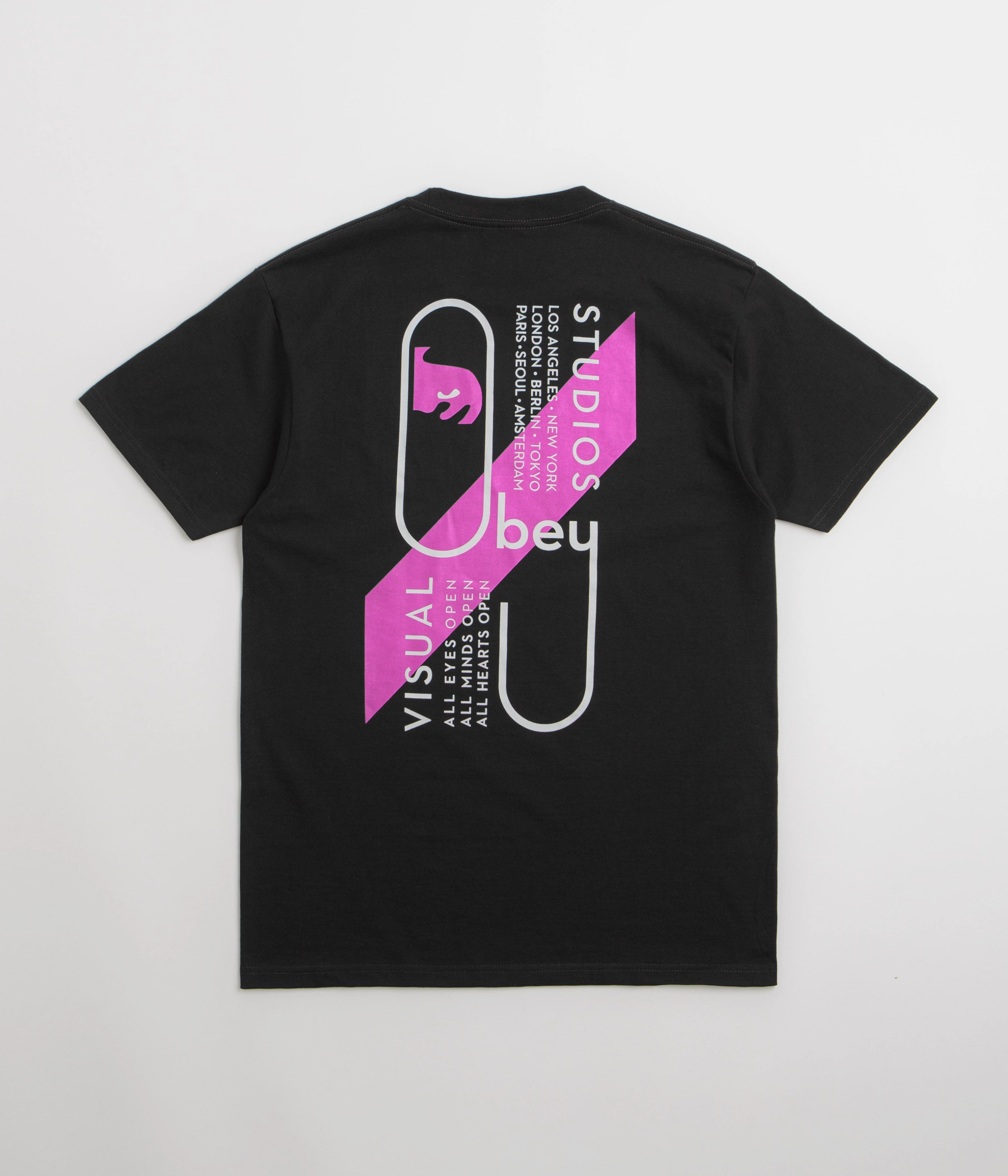 Obey Visual Studios T-Shirt - Black Effortless Wearable Versatile Top