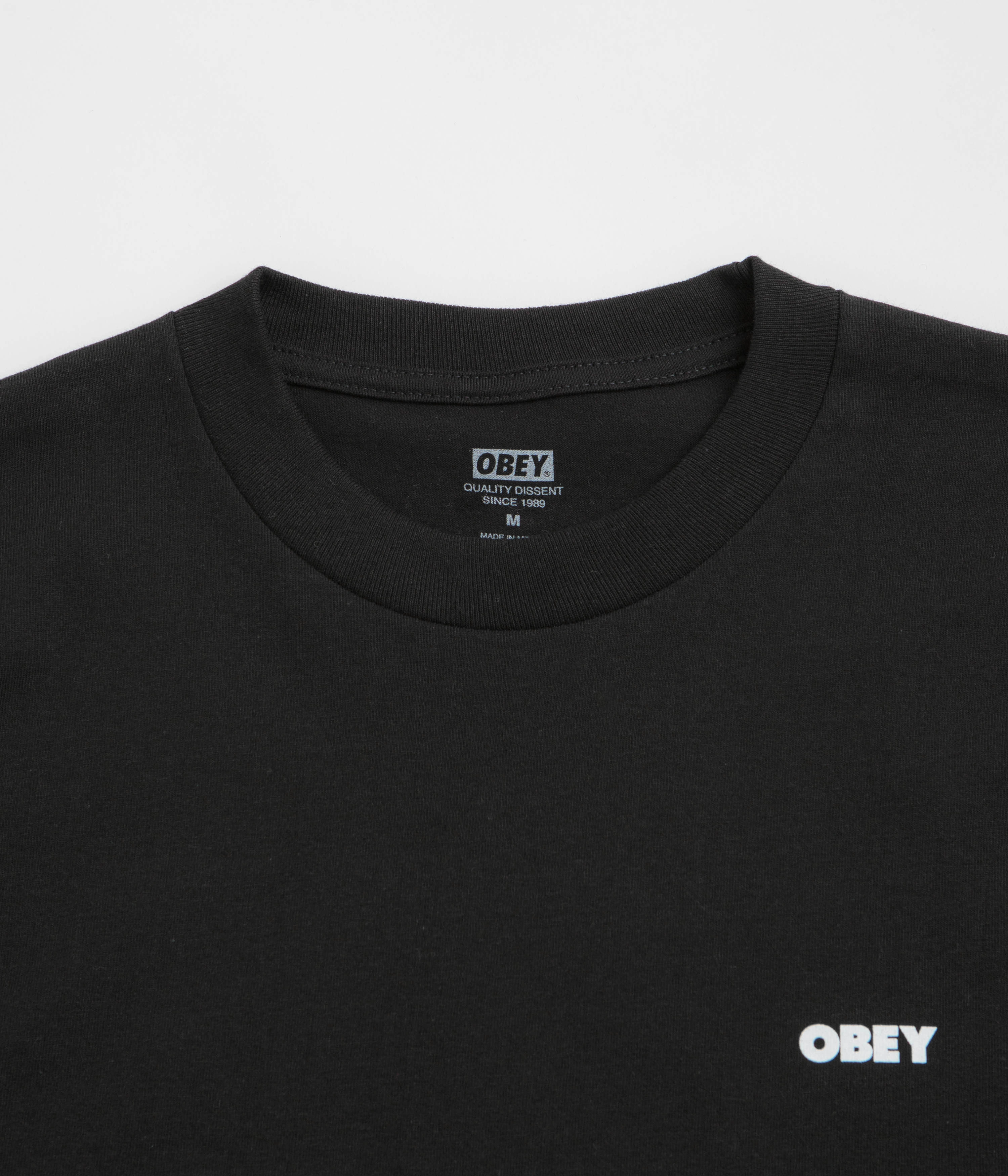 Obey Visual Studios T-Shirt - Black Geometric precision