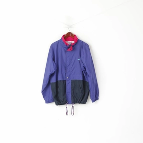 Odlo Men M Jacket Purple Vintage Nylon Full Zip Athletic Clothing System Sport Top Cold Wind