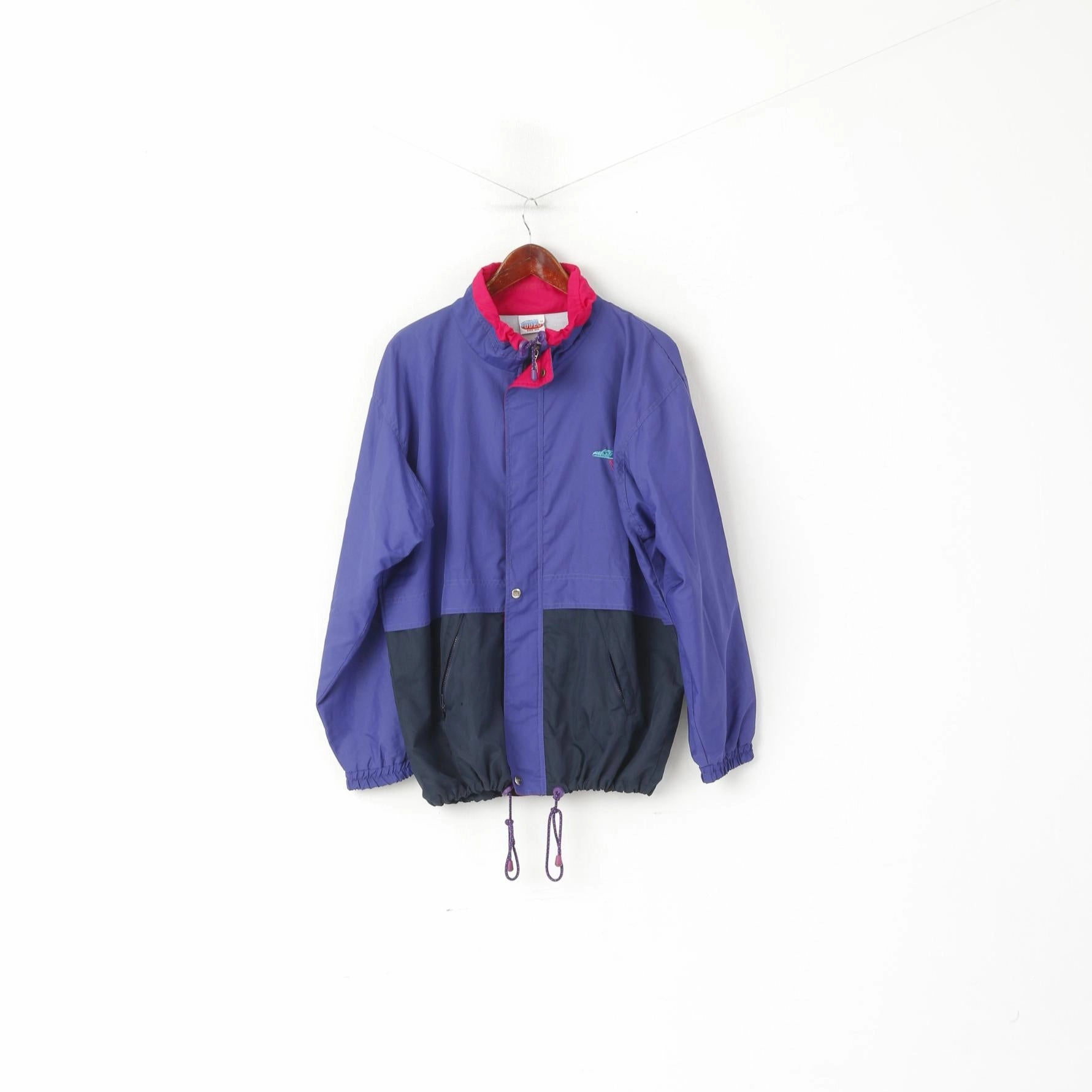 Odlo Men M Jacket Purple Vintage Nylon Full Zip Athletic Clothing System Sport Top Cold Wind