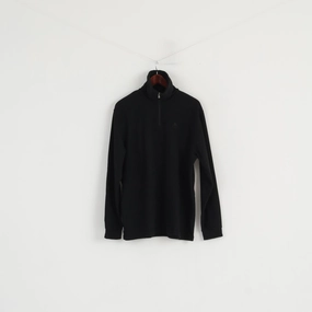 ODLO Men XL Fleece Top Black Stretch Zip Neck Long Sleeve Activewear Top Weekend Active product loop stability