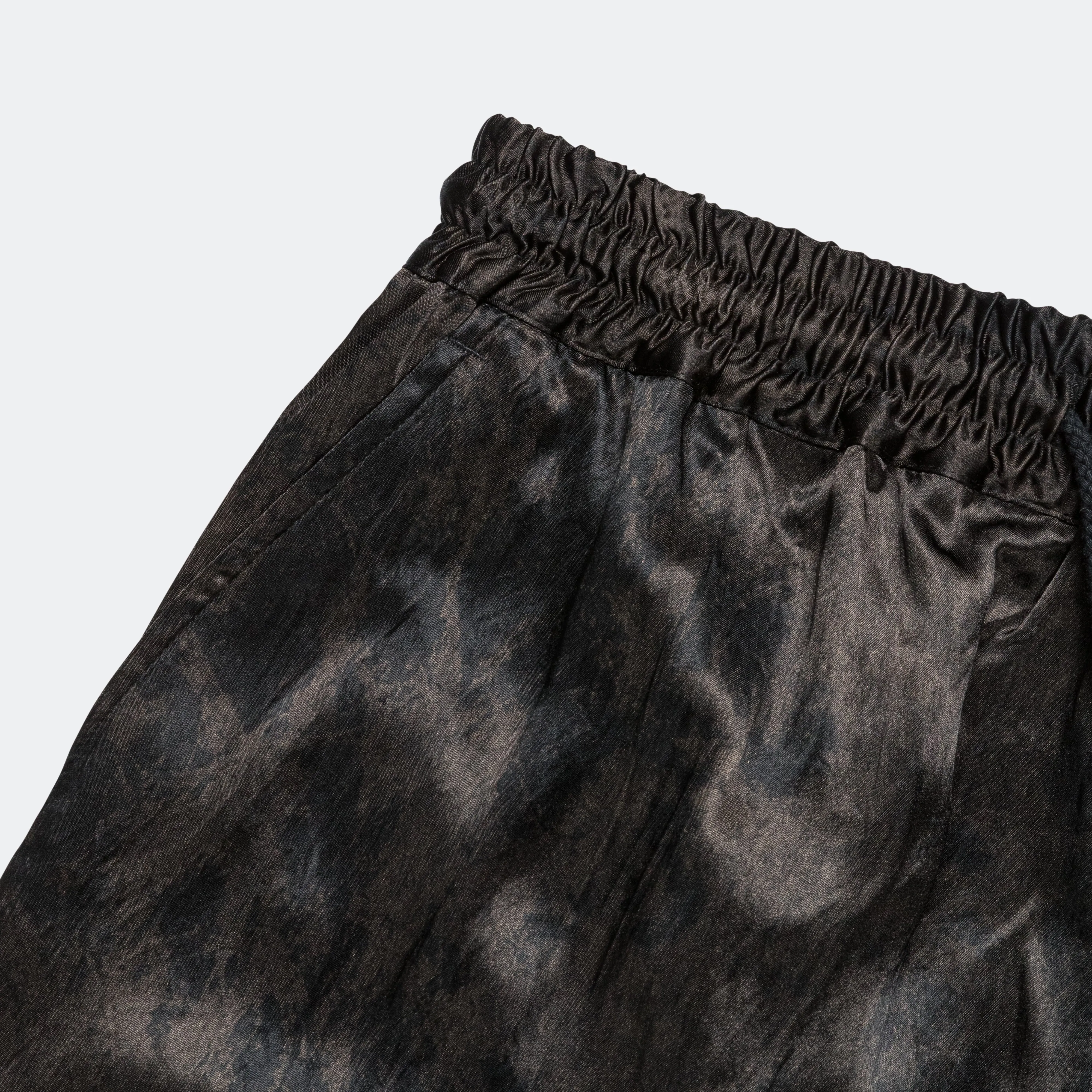 Lined Elasticed Shorts - Black Vintage Splatter formal shorts Floral Print