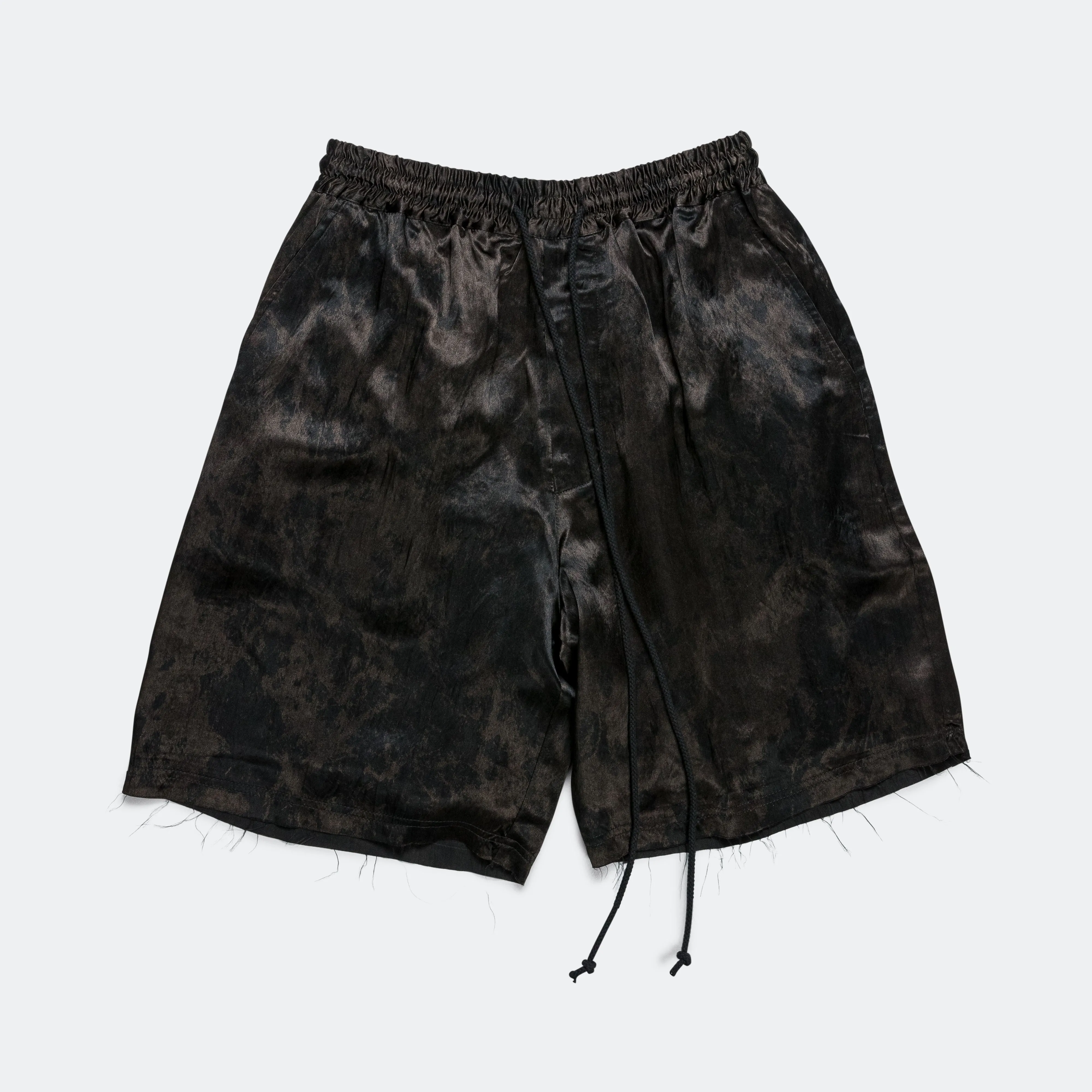 Ultra Breathable Lined Elasticed Shorts - Black Vintage Splatter
