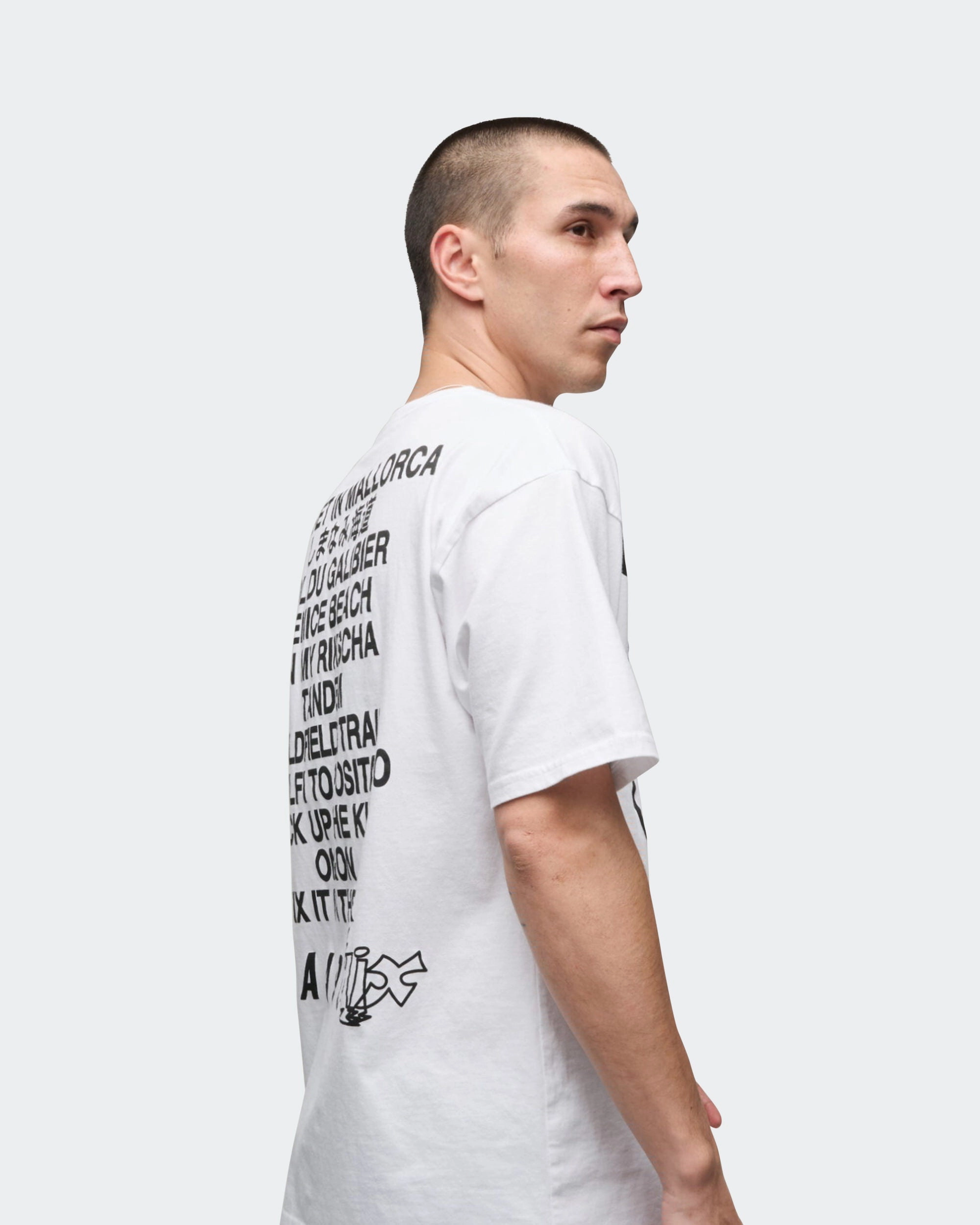 Slow Rider Tee x PUBLIC POSSESSION - White Wool combination Low carbon footprint