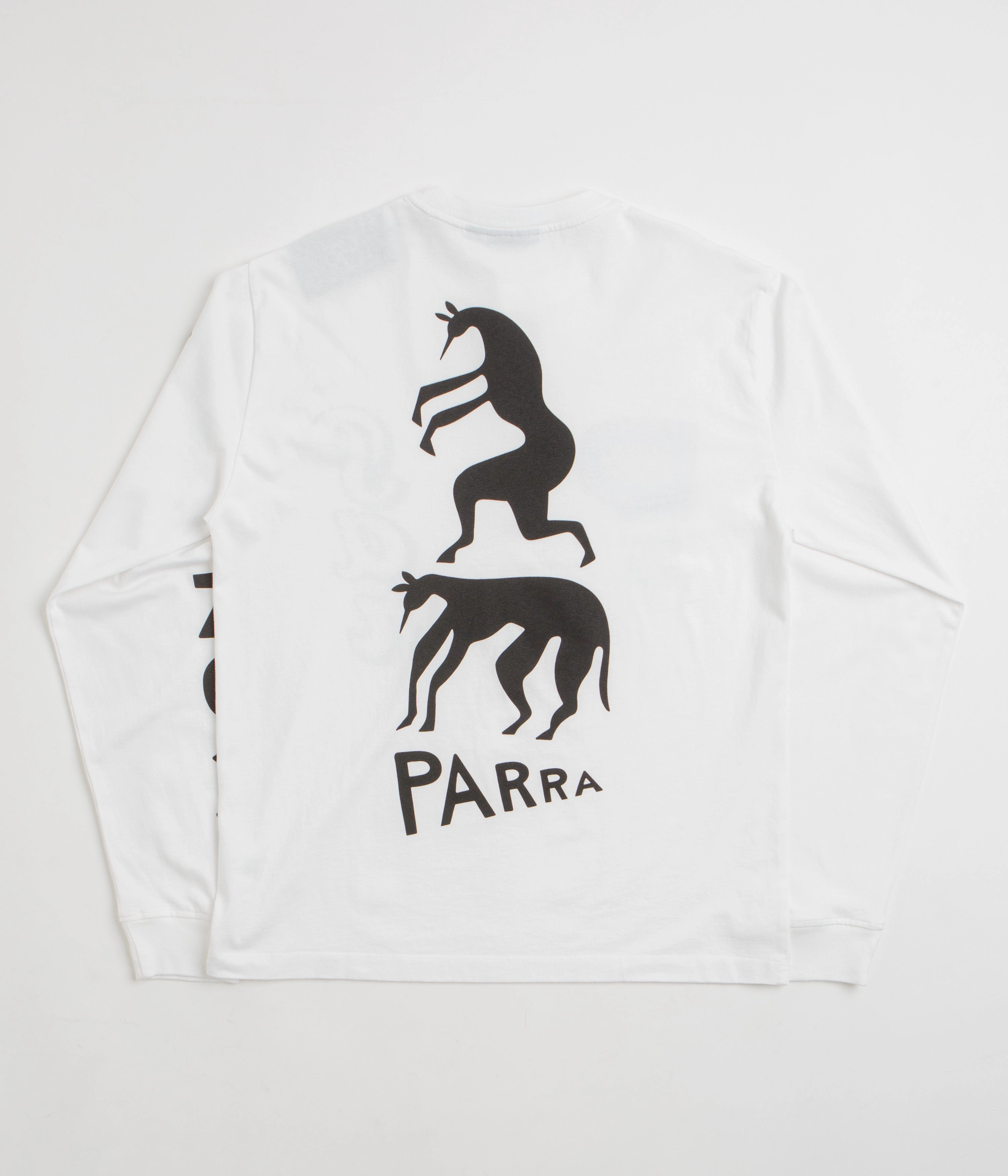 Perfect for Workouts by Parra There Will Be Not Long Sleeve T-Shirt - White