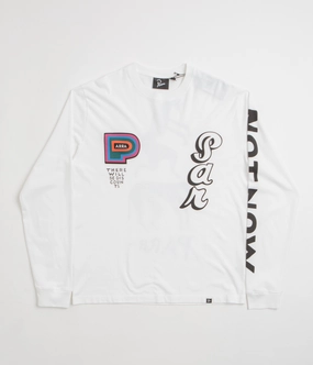 by Parra There Will Be Not Long Sleeve T-Shirt - White Versatile Style Trend Urban Style Trend
