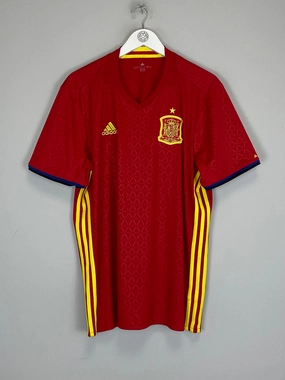 2016/17 SPAIN HOME SHIRT (XL) ADIDAS Lightweight Thermal Fabric Dynamic Wear