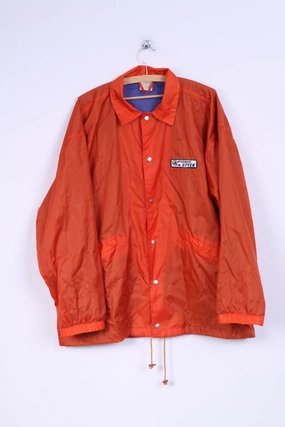 Authentic Style Mens M  Jacket Nylon Waterproof Nylon Orange Endorse Sustainable
