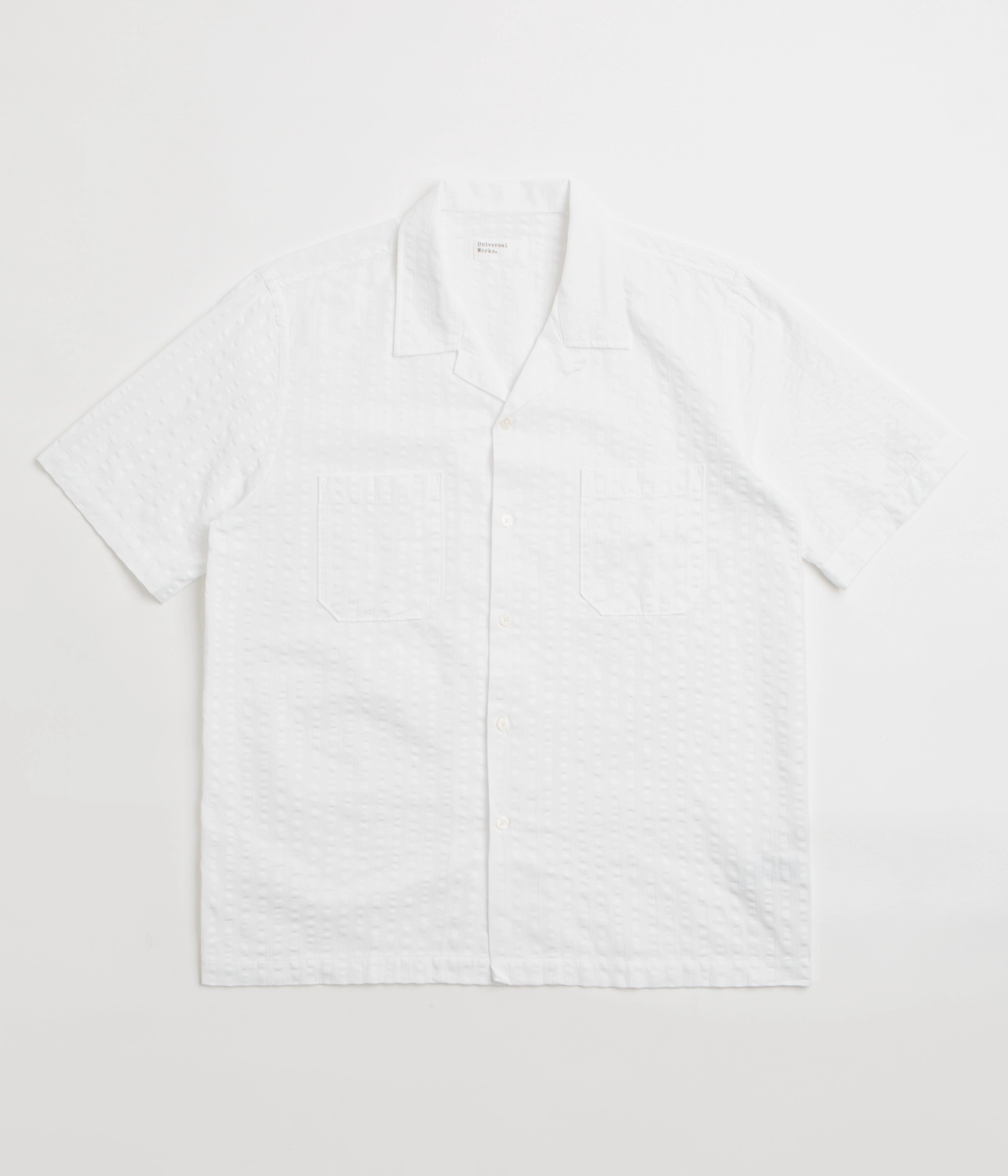 Universal Works Sal Road Shirt - White Breathable Layer Iconic look