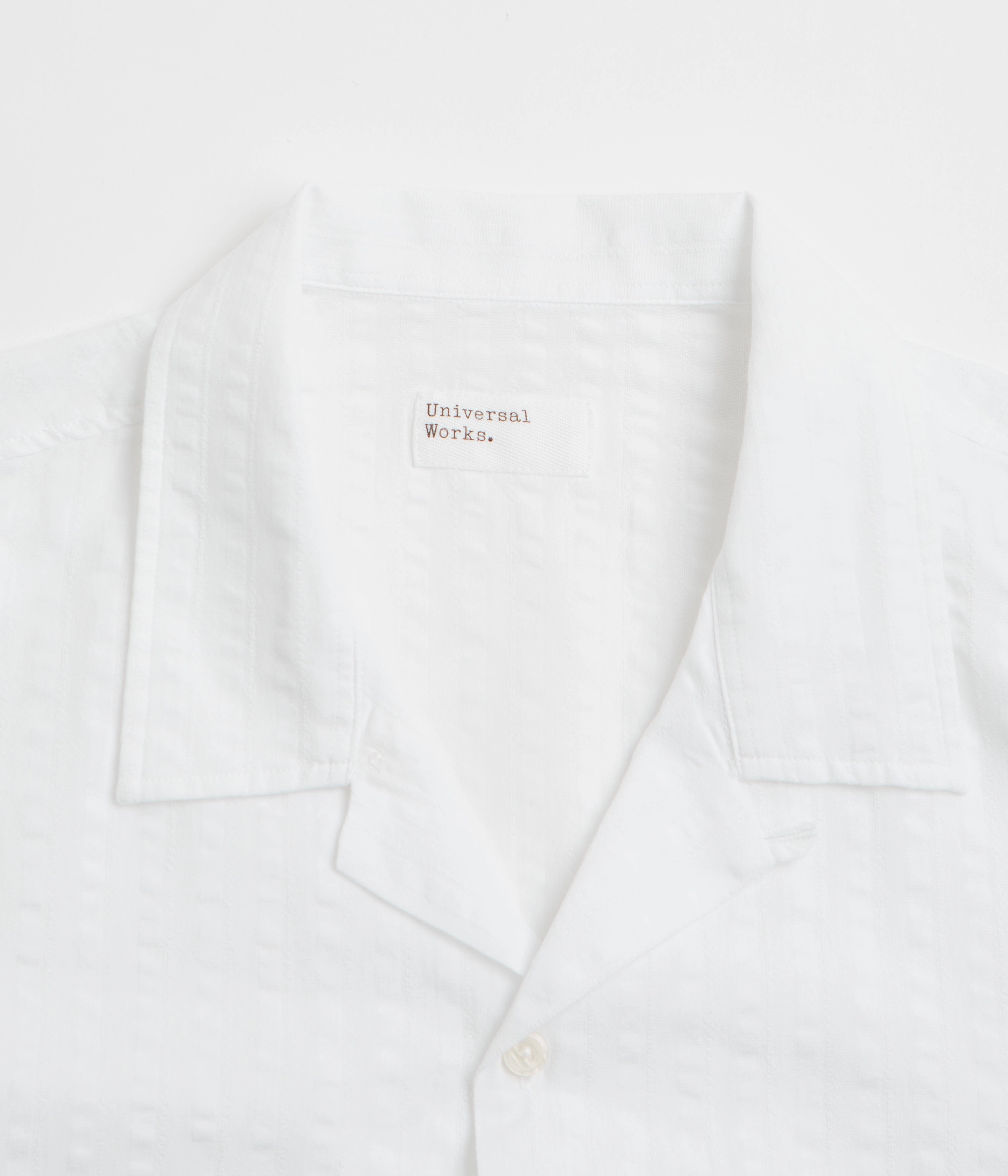 Universal Works Sal Road Shirt - White Classic Design Comfortable fit
