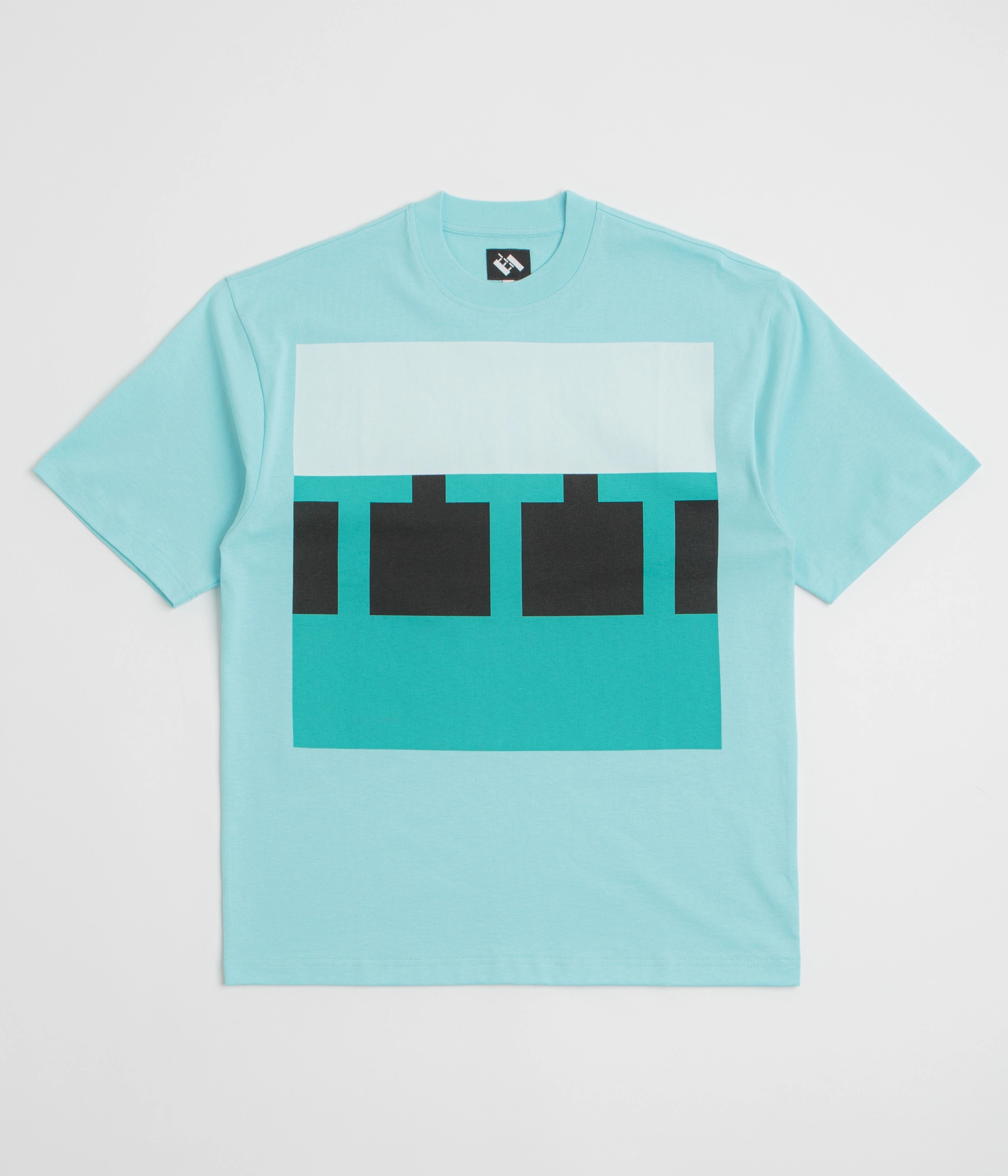 The Trilogy Tapes Block T-Shirt - Blue / Blue Sporty Style Wear Anti-static