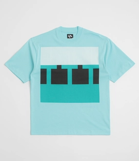 Comfortable texture The Trilogy Tapes Block T-Shirt - Blue / Blue