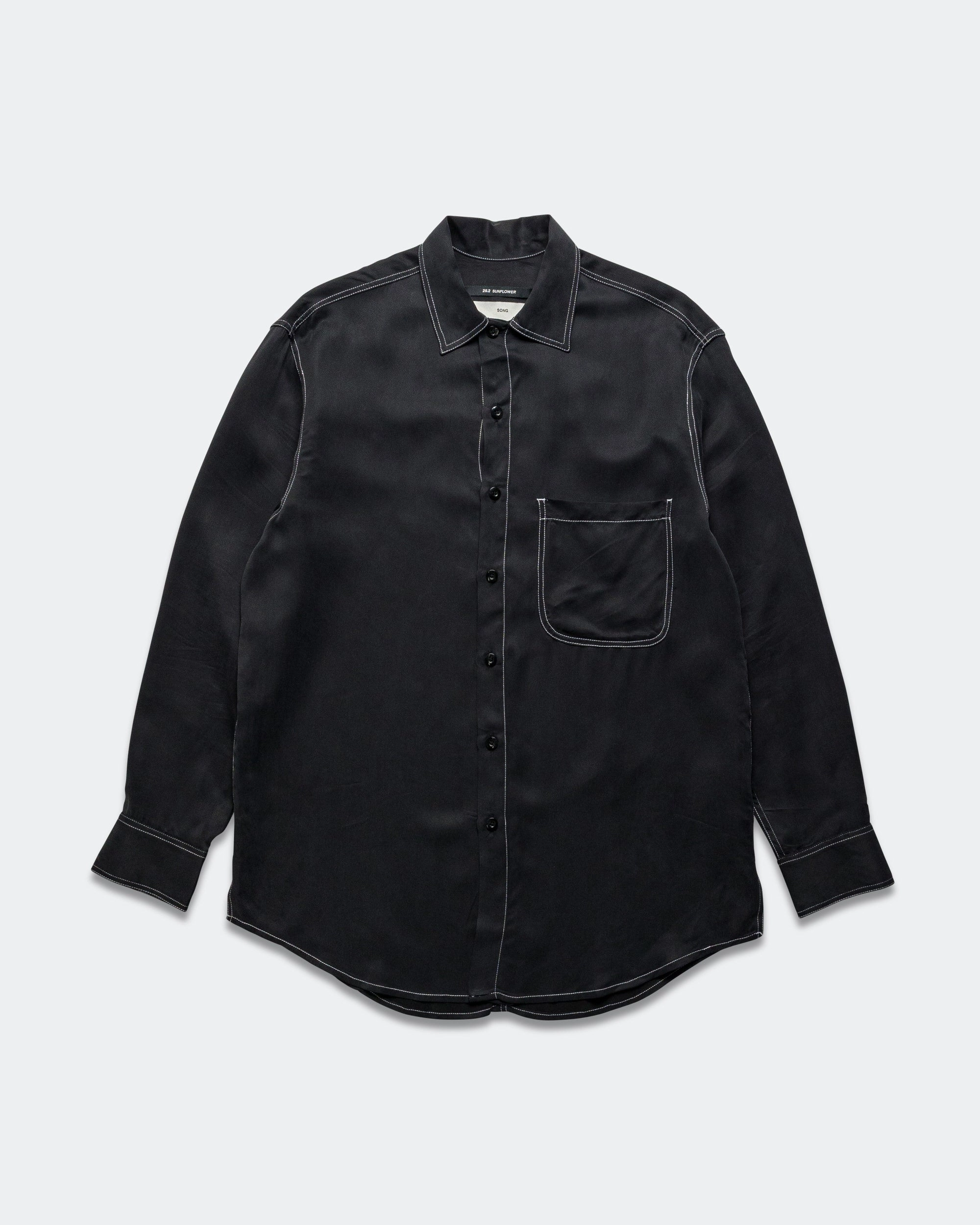 LS Oversized Shirt - Black Peach Cupro Personalized Touch handmade touch